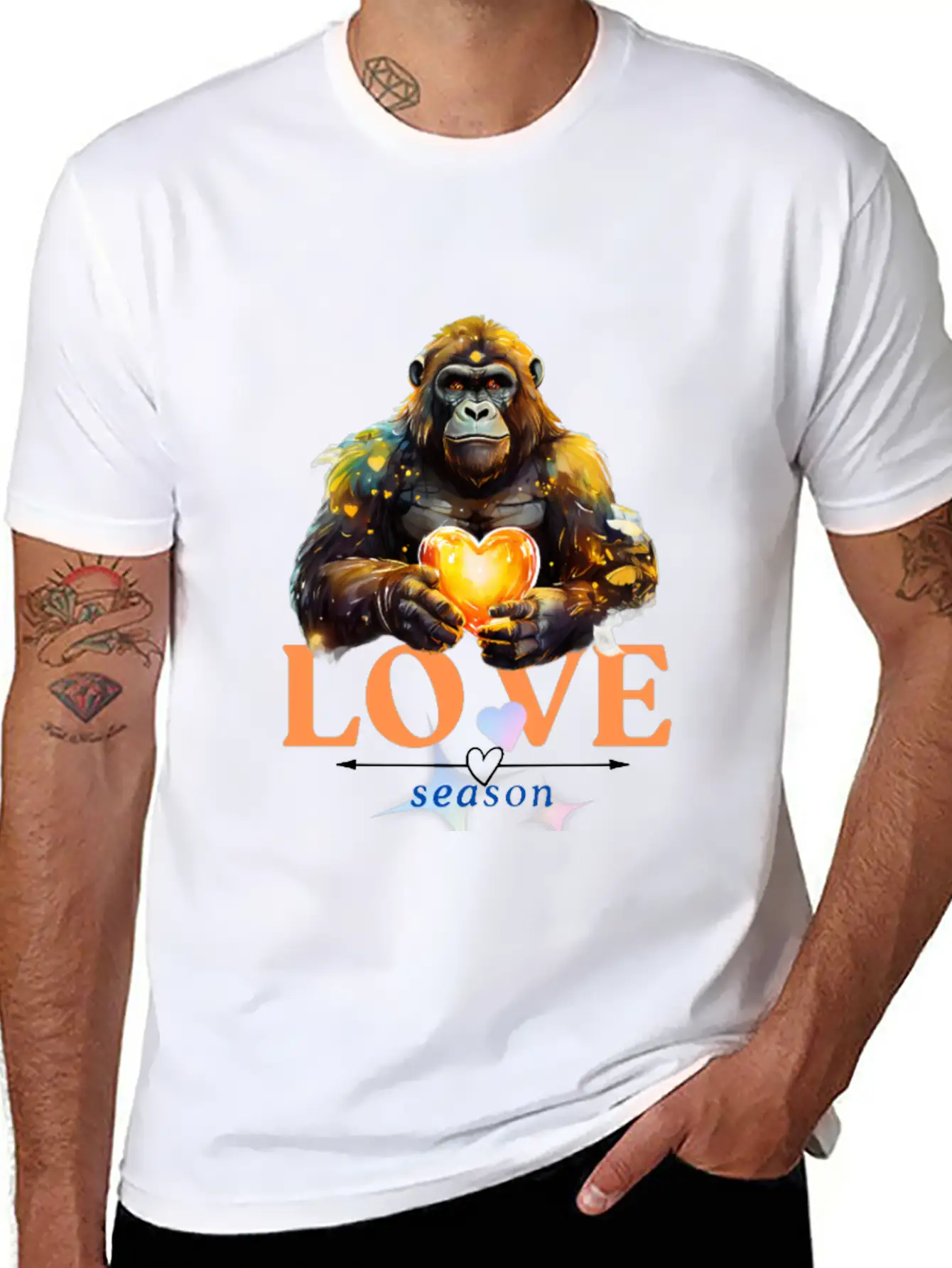 Love Season - Gorilla Unisex Casual T-Shirt – Clean Design For Daily Comfort