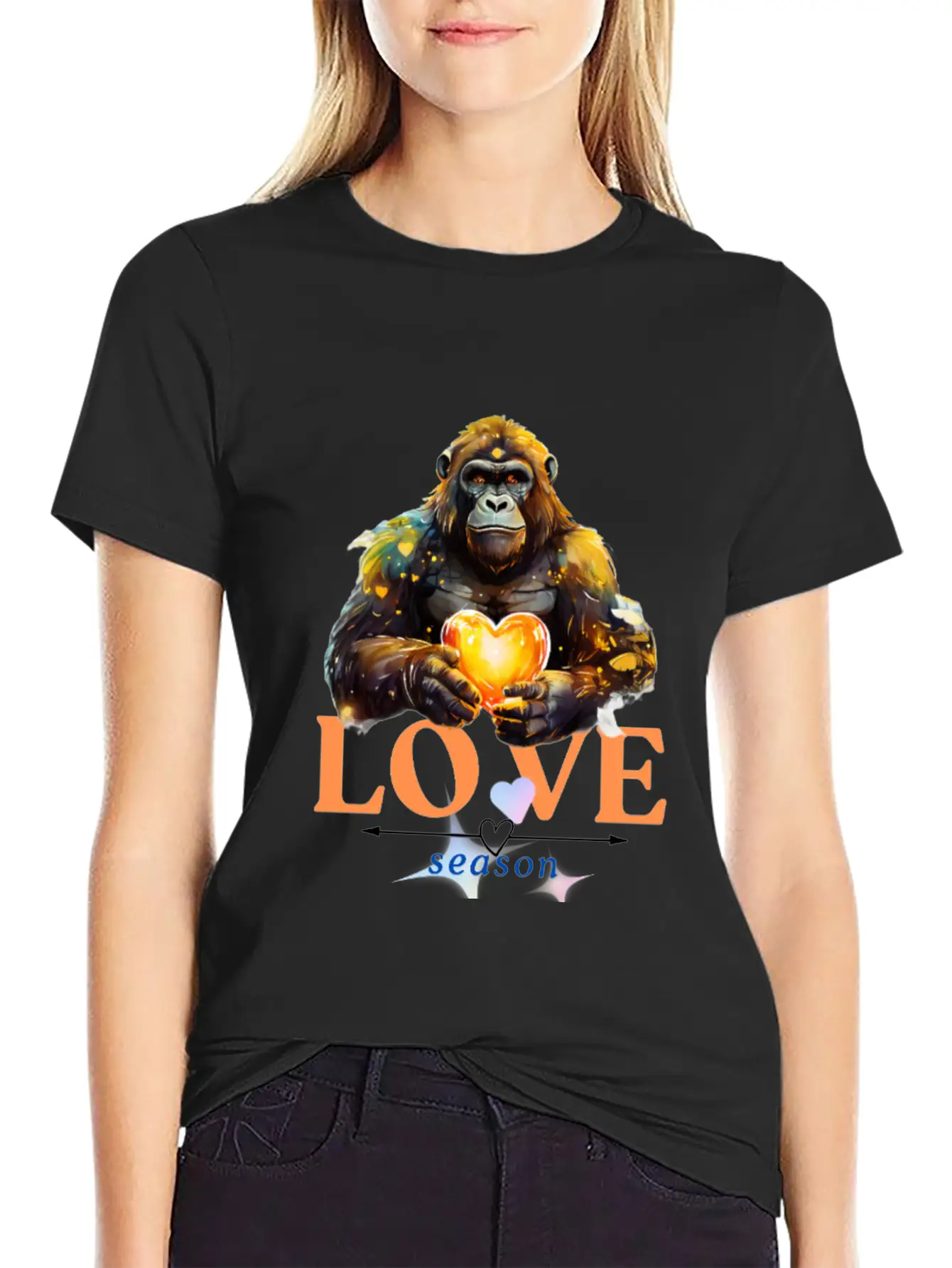 Love Season - Gorilla Unisex Casual T-Shirt – Clean Design For Daily Comfort