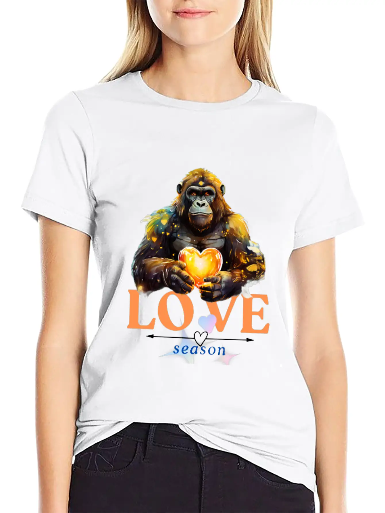 Love Season - Gorilla Unisex Casual T-Shirt – Clean Design For Daily Comfort
