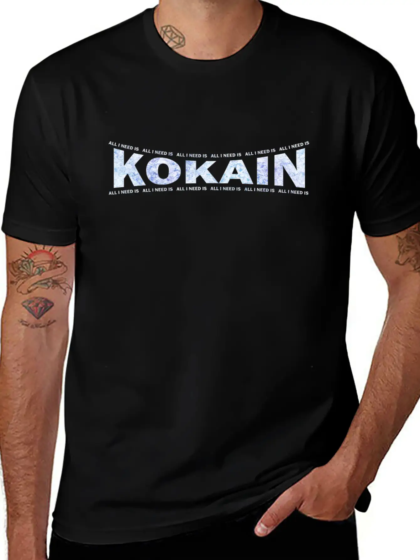 LOVE TECHNO GESCHENK Goa Pbm KOKAIN DUBSTEP Unisex Short Sleeve Soft Cotton T-Shirt – Casual Everyday Wear