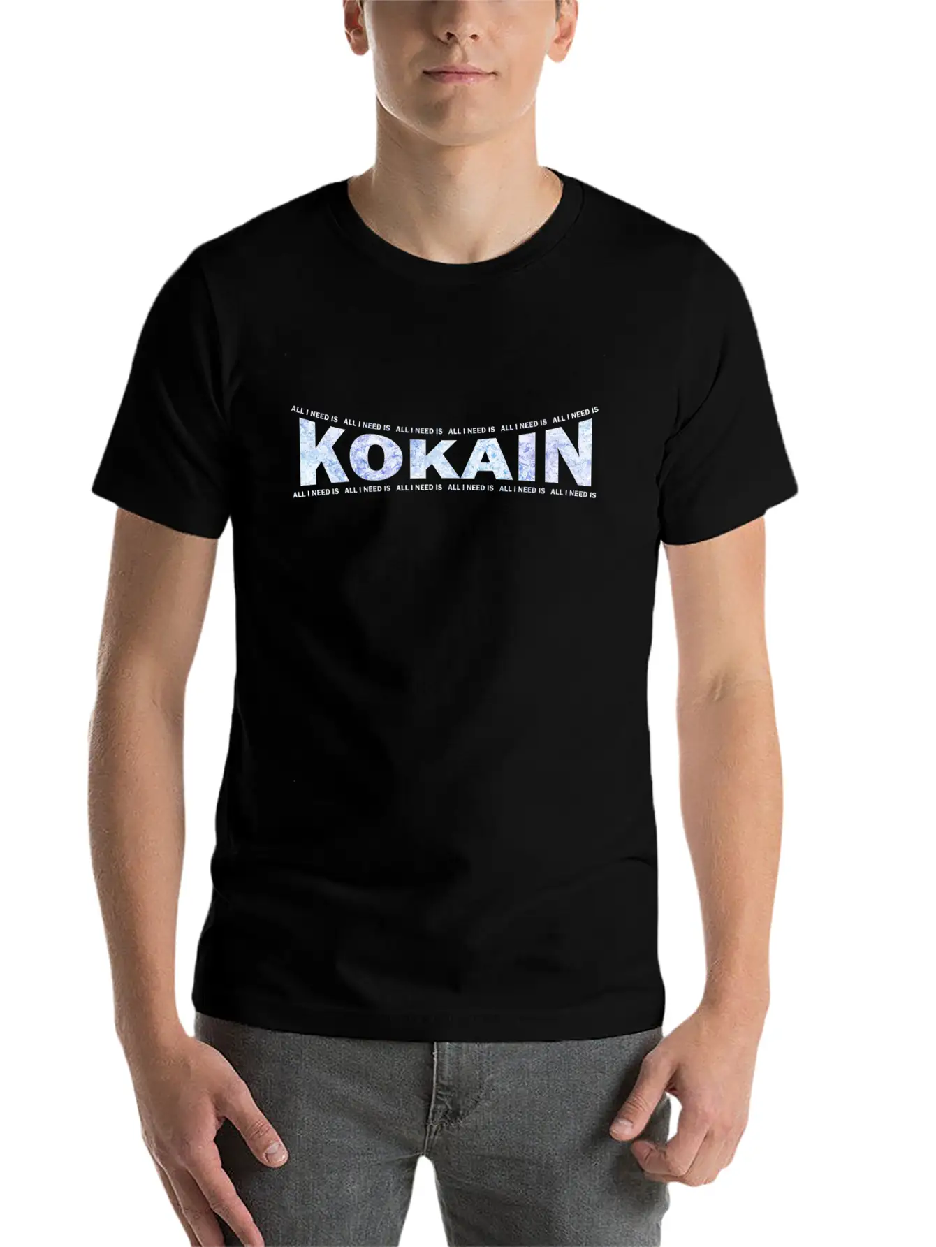 LOVE TECHNO GESCHENK Goa Pbm KOKAIN DUBSTEP Unisex Short Sleeve Soft Cotton T-Shirt – Casual Everyday Wear