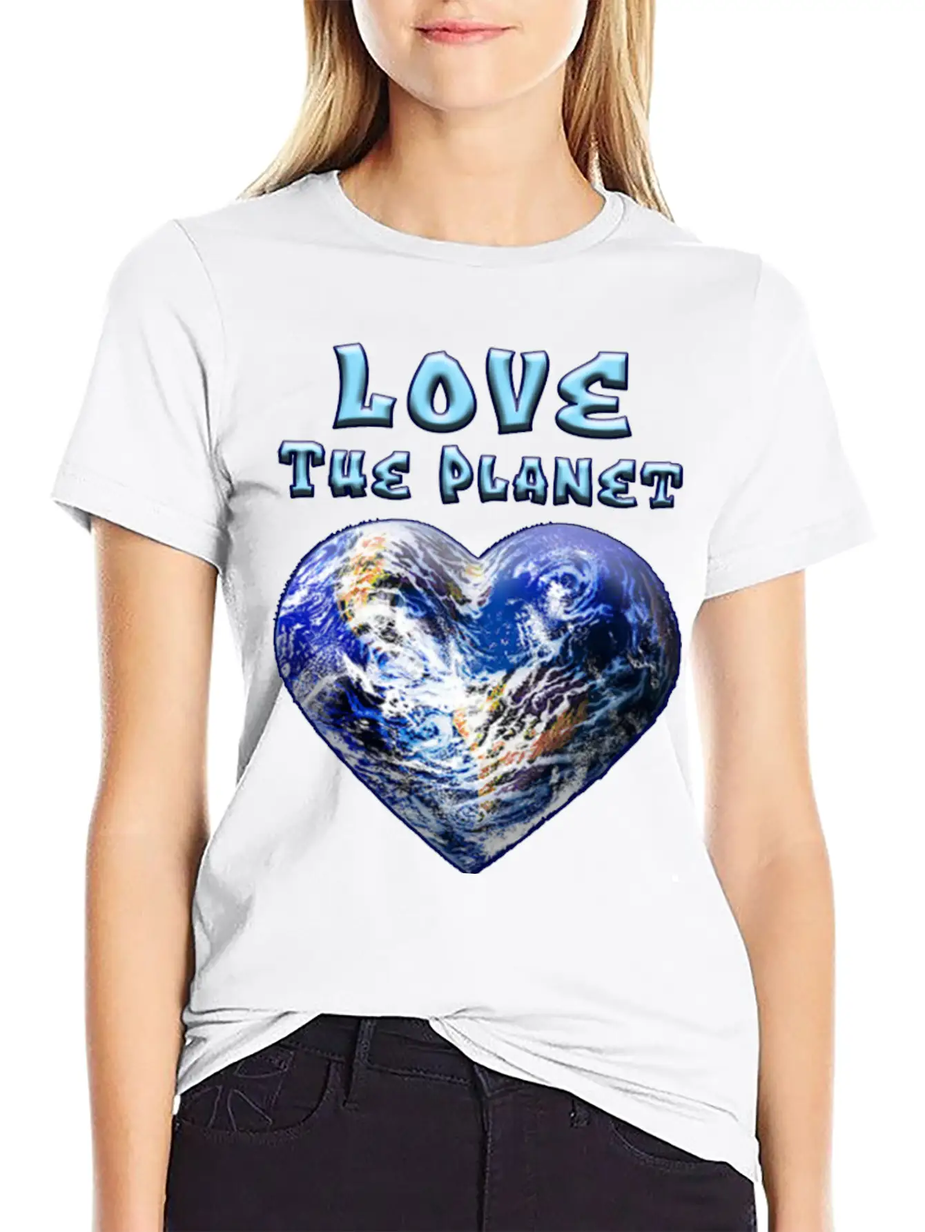 Love The Planet Basic Graphic T-Shirt – Daily Comfort In Soft Cotton