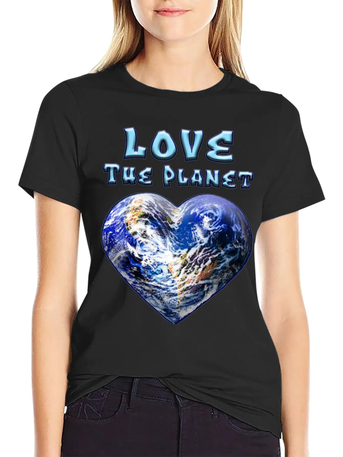 Love The Planet Basic Graphic T-Shirt – Daily Comfort In Soft Cotton