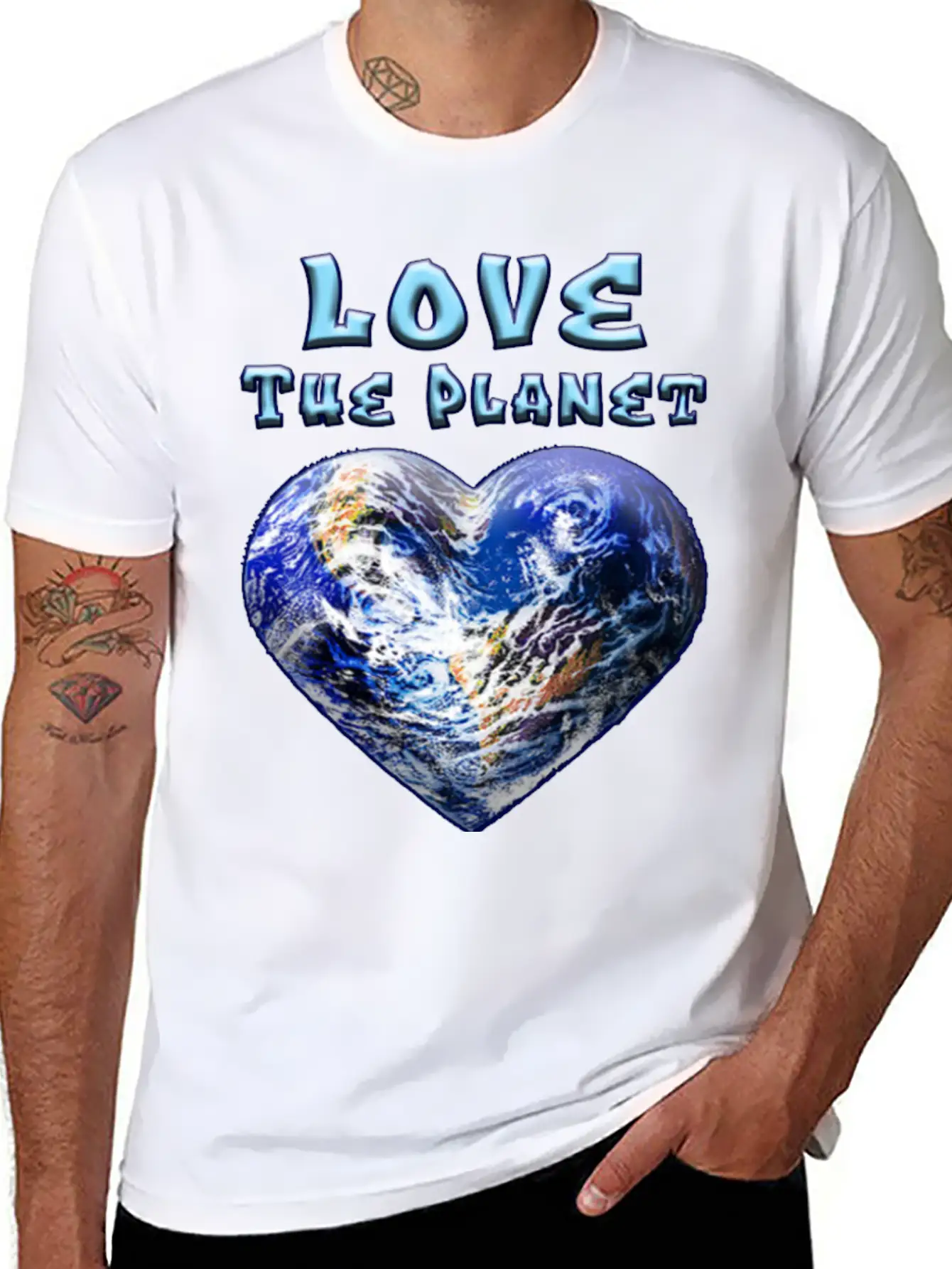 Love The Planet Basic Graphic T-Shirt – Daily Comfort In Soft Cotton