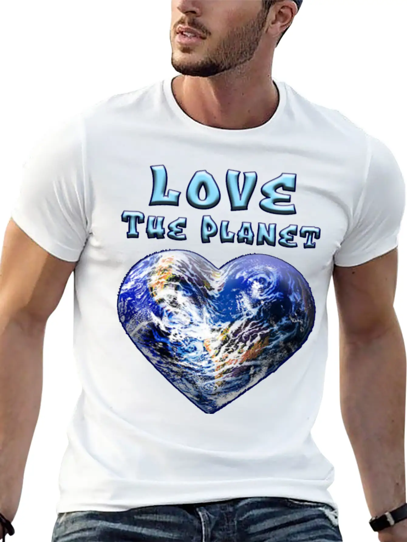 Love The Planet Basic Graphic T-Shirt – Daily Comfort In Soft Cotton
