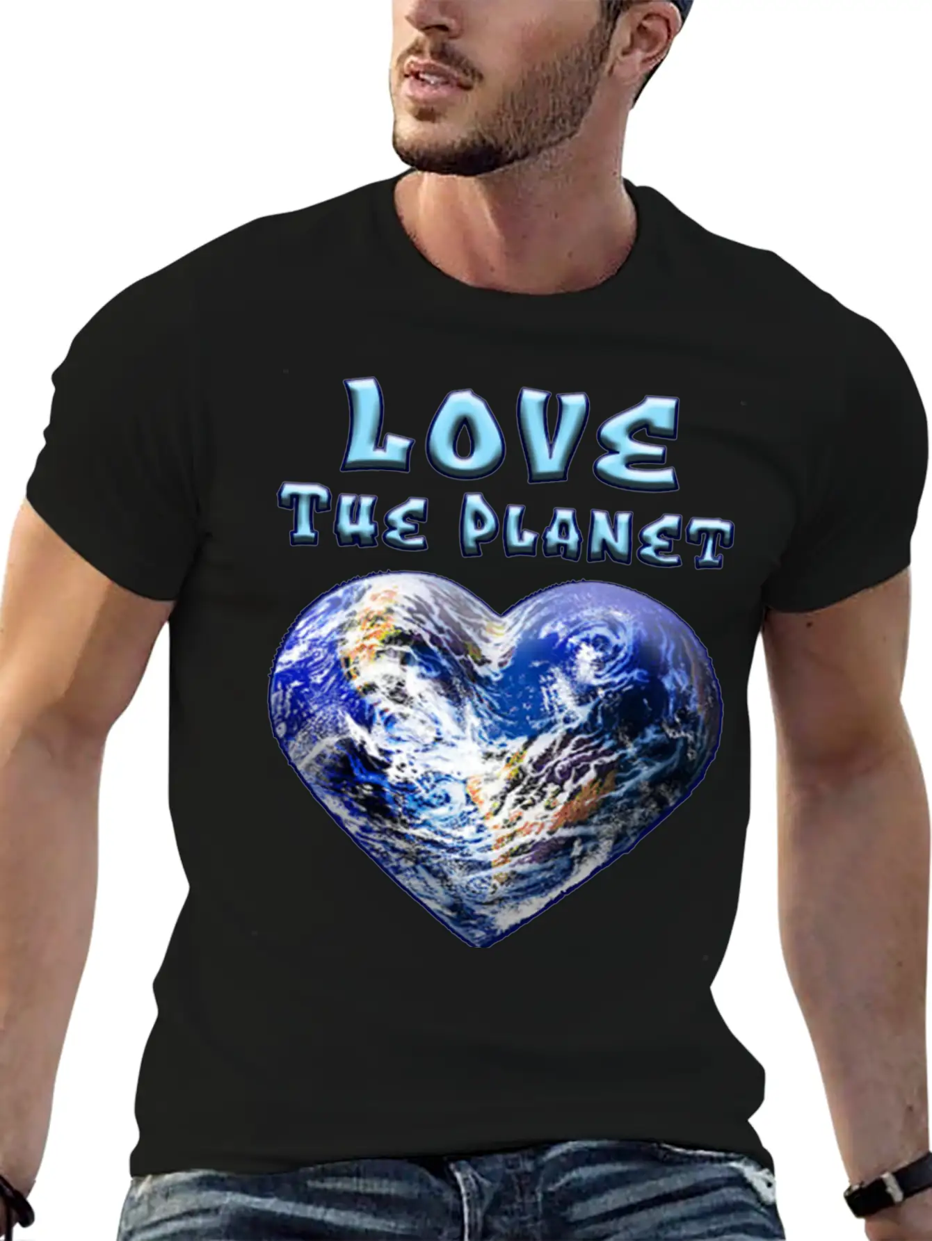 Love The Planet Basic Graphic T-Shirt – Daily Comfort In Soft Cotton