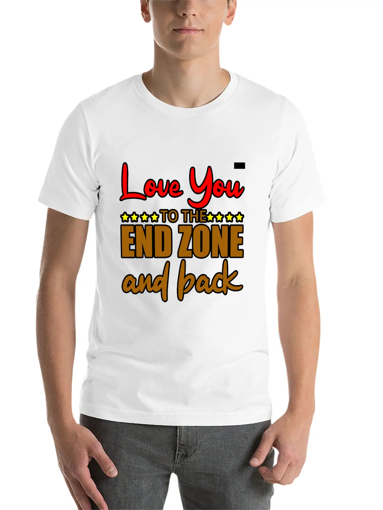 Love You To The End Zone And Back Timeless Short Sleeve Tee – Comfy And Minimalist Design