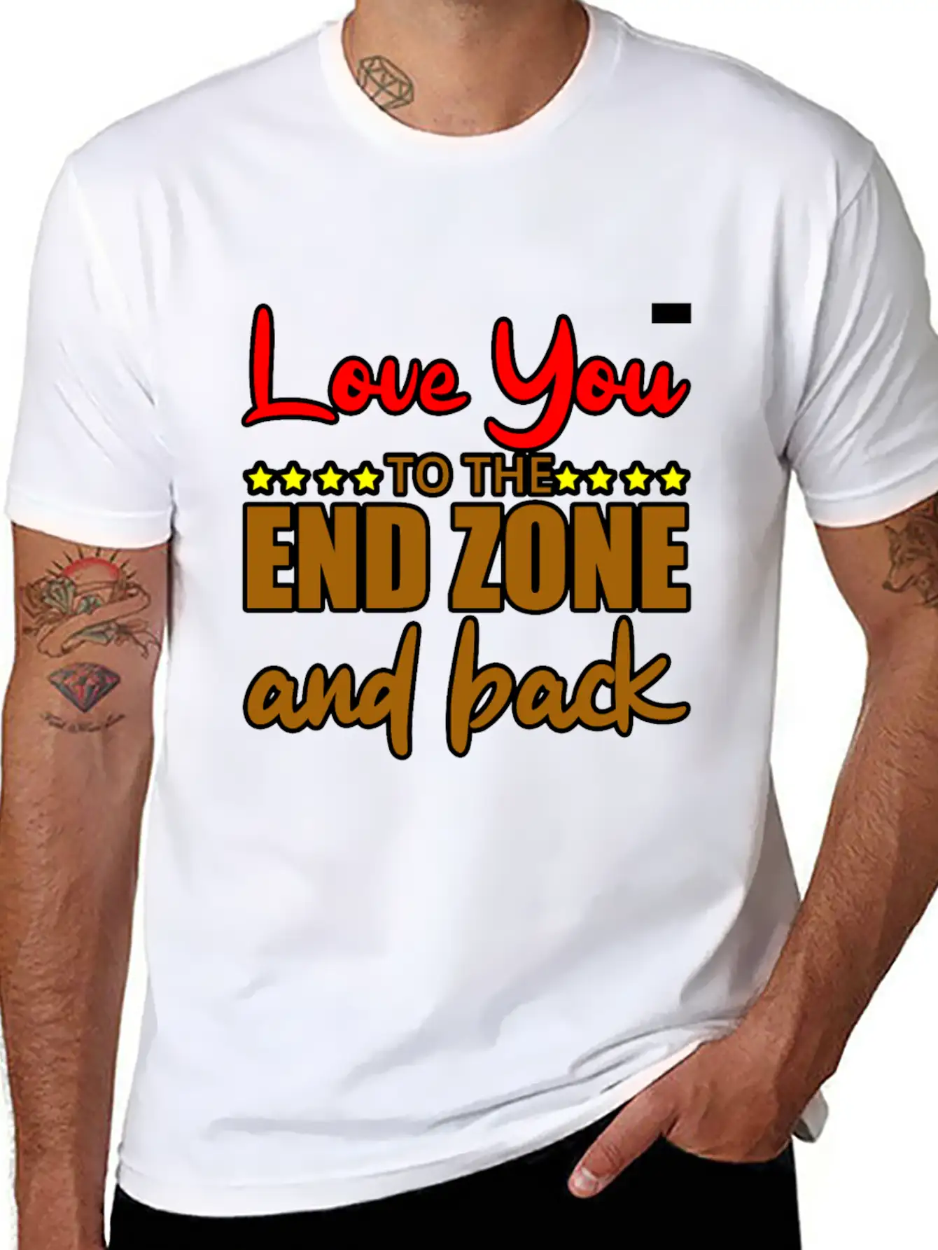 Love You To The End Zone And Back Timeless Short Sleeve Tee – Comfy And Minimalist Design