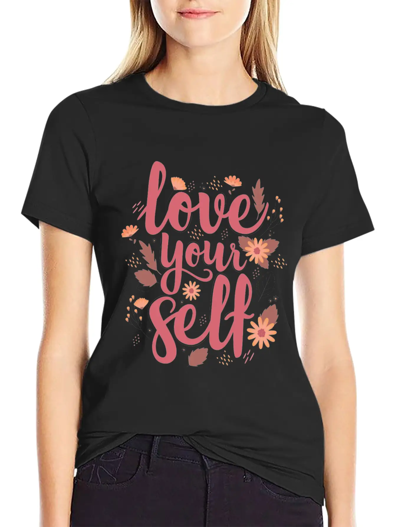 LOVE YOUR SELF Stylish Everyday T-Shirt – Unisex Basic Cotton Tee