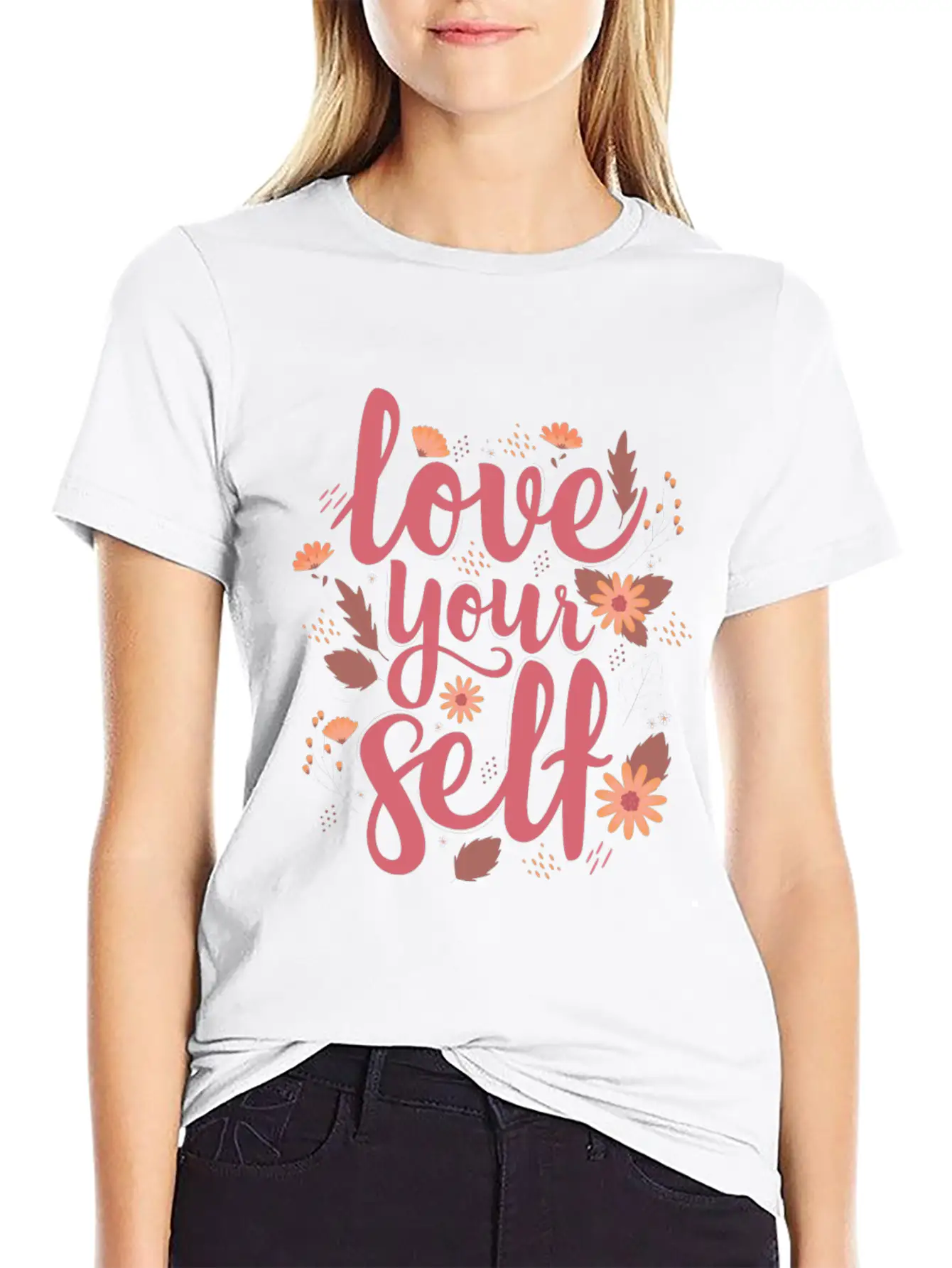 LOVE YOUR SELF Stylish Everyday T-Shirt – Unisex Basic Cotton Tee