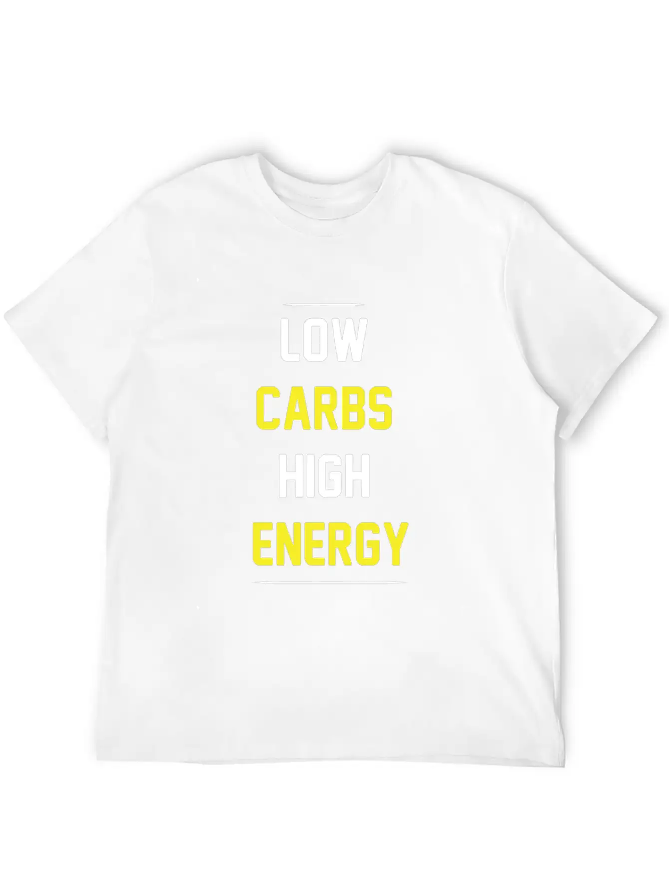 Low Carbs High Energy Funny Keto T-shirt Basic Graphic T-Shirt – Daily Comfort In Soft Cotton