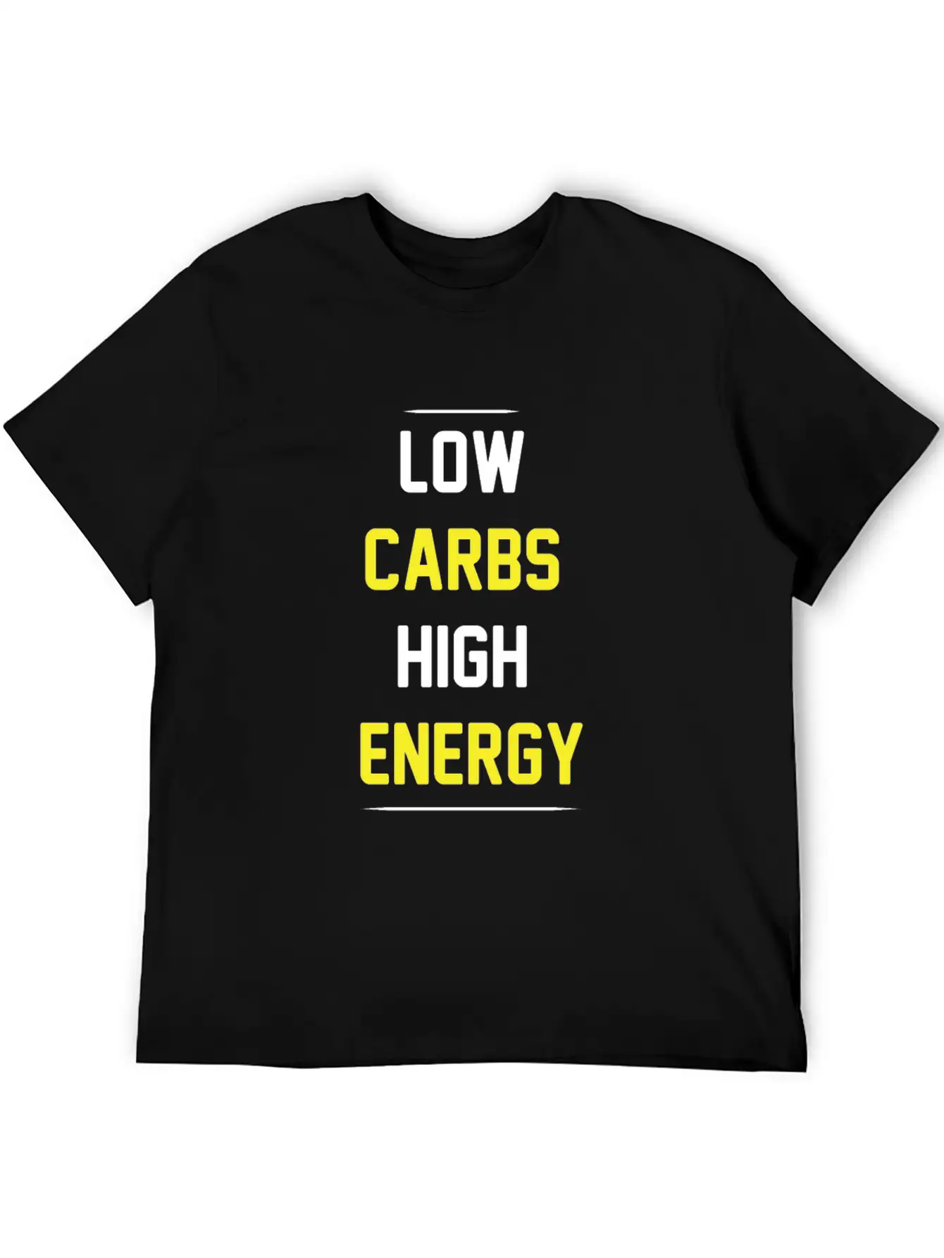 Low Carbs High Energy Funny Keto T-shirt Basic Graphic T-Shirt – Daily Comfort In Soft Cotton