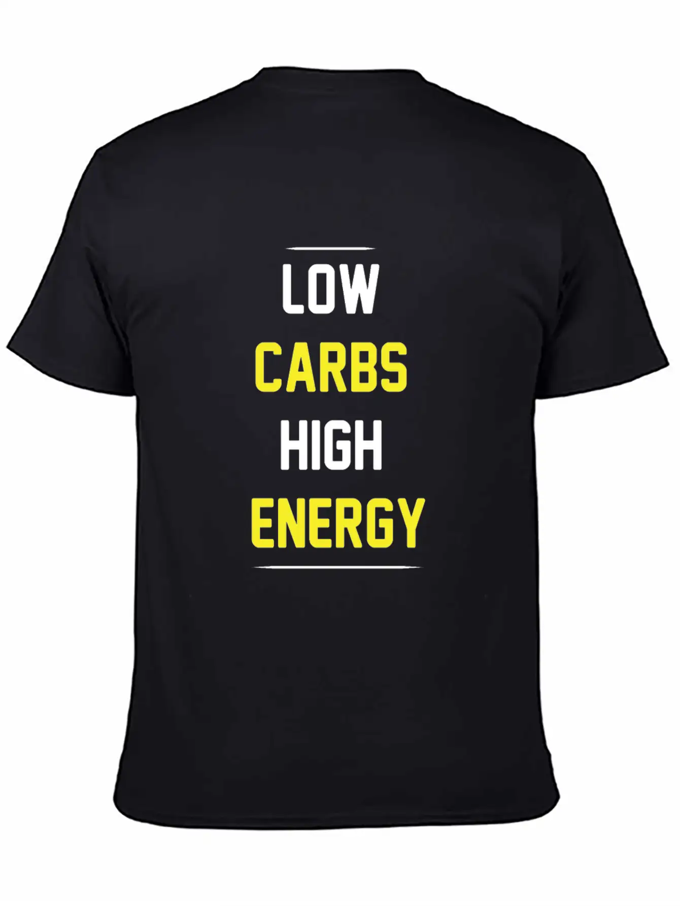 Low Carbs High Energy Funny Keto T-shirt Basic Graphic T-Shirt – Daily Comfort In Soft Cotton