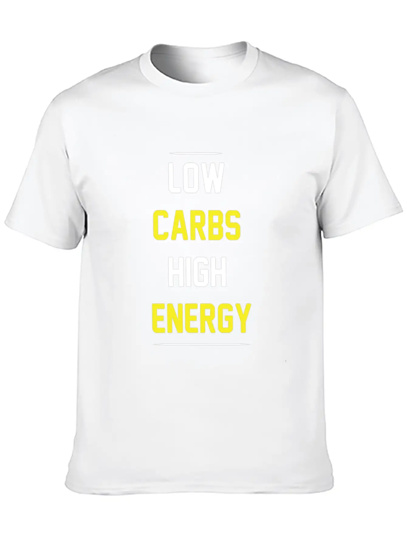 Low Carbs High Energy Funny Keto T-shirt Basic Graphic T-Shirt – Daily Comfort In Soft Cotton