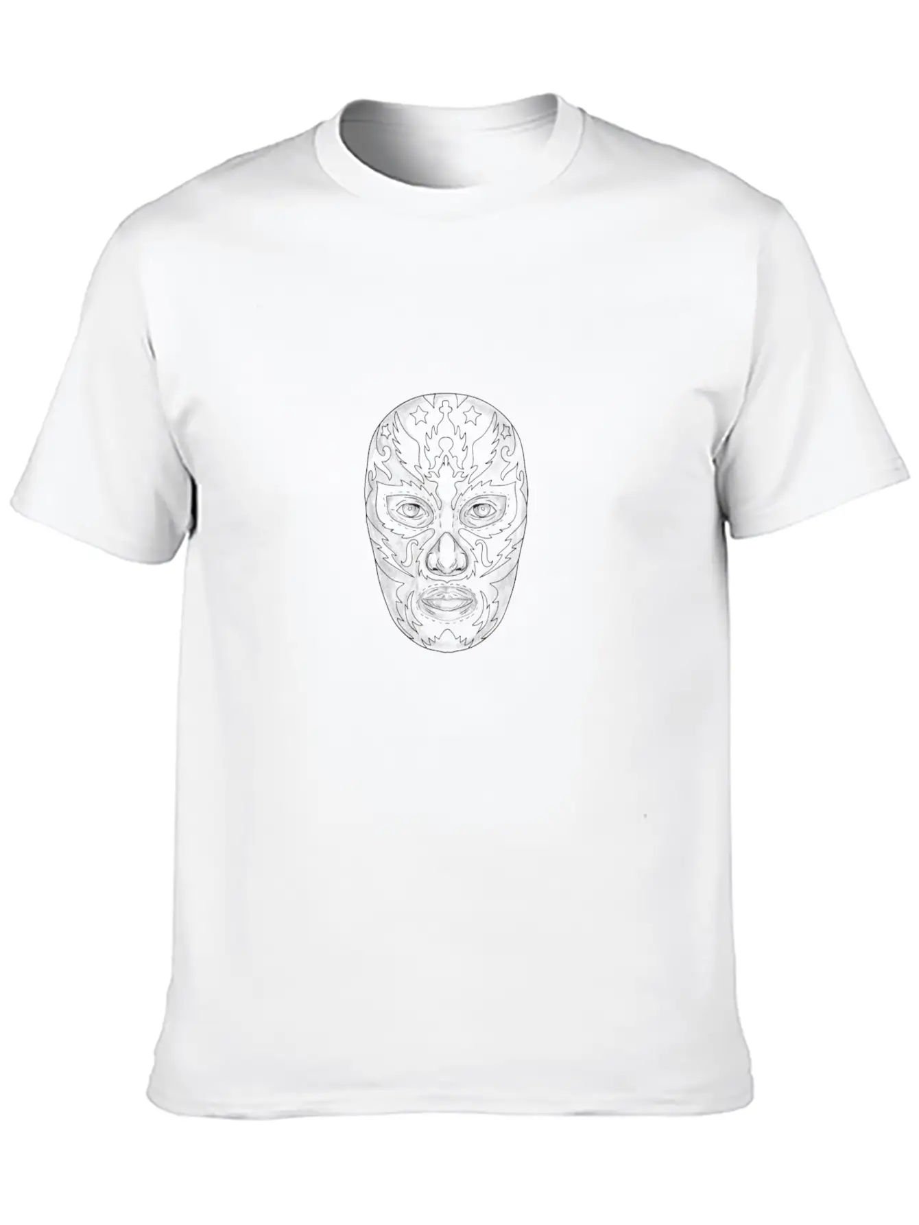 Lucha Libre Mask Tattoo Unisex Short Sleeve Soft Cotton T-Shirt – Casual Everyday Wear