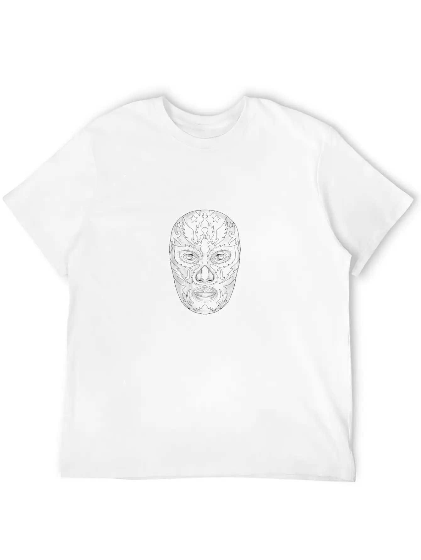 Lucha Libre Mask Tattoo Unisex Short Sleeve Soft Cotton T-Shirt – Casual Everyday Wear