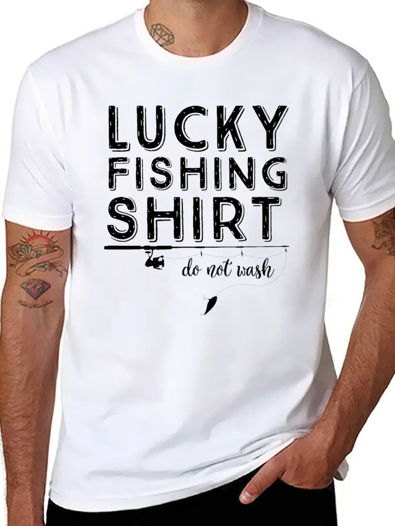 Lucky Fishing Shirt Do Not Wash Funny T-Shirt Comfortable Minimalist Graphic Tee – Summer Style Essential