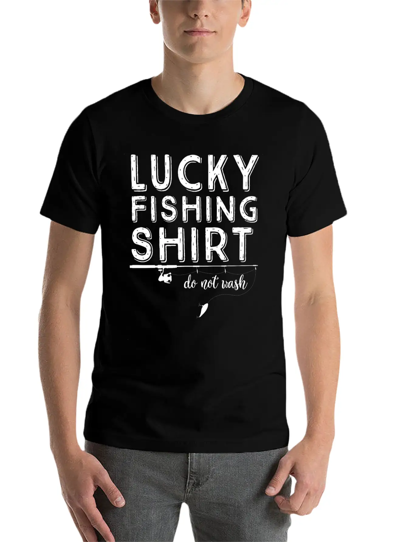 Lucky Fishing Shirt Do Not Wash Funny T-Shirt Comfortable Minimalist Graphic Tee – Summer Style Essential