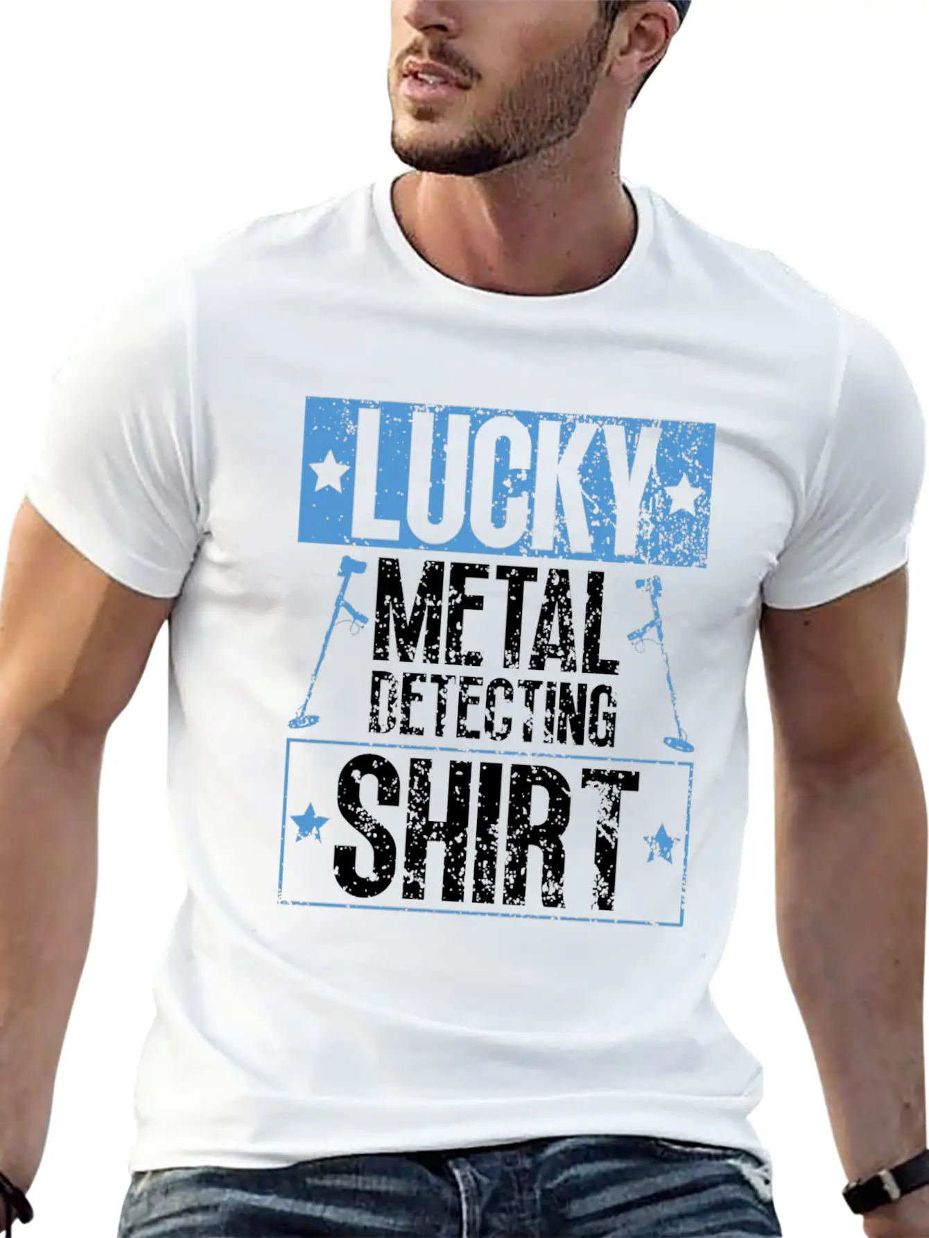 Lucky Metal Detecting Shirt - Metal Detecting Unisex Short Sleeve Soft Cotton T-Shirt – Casual Everyday Wear