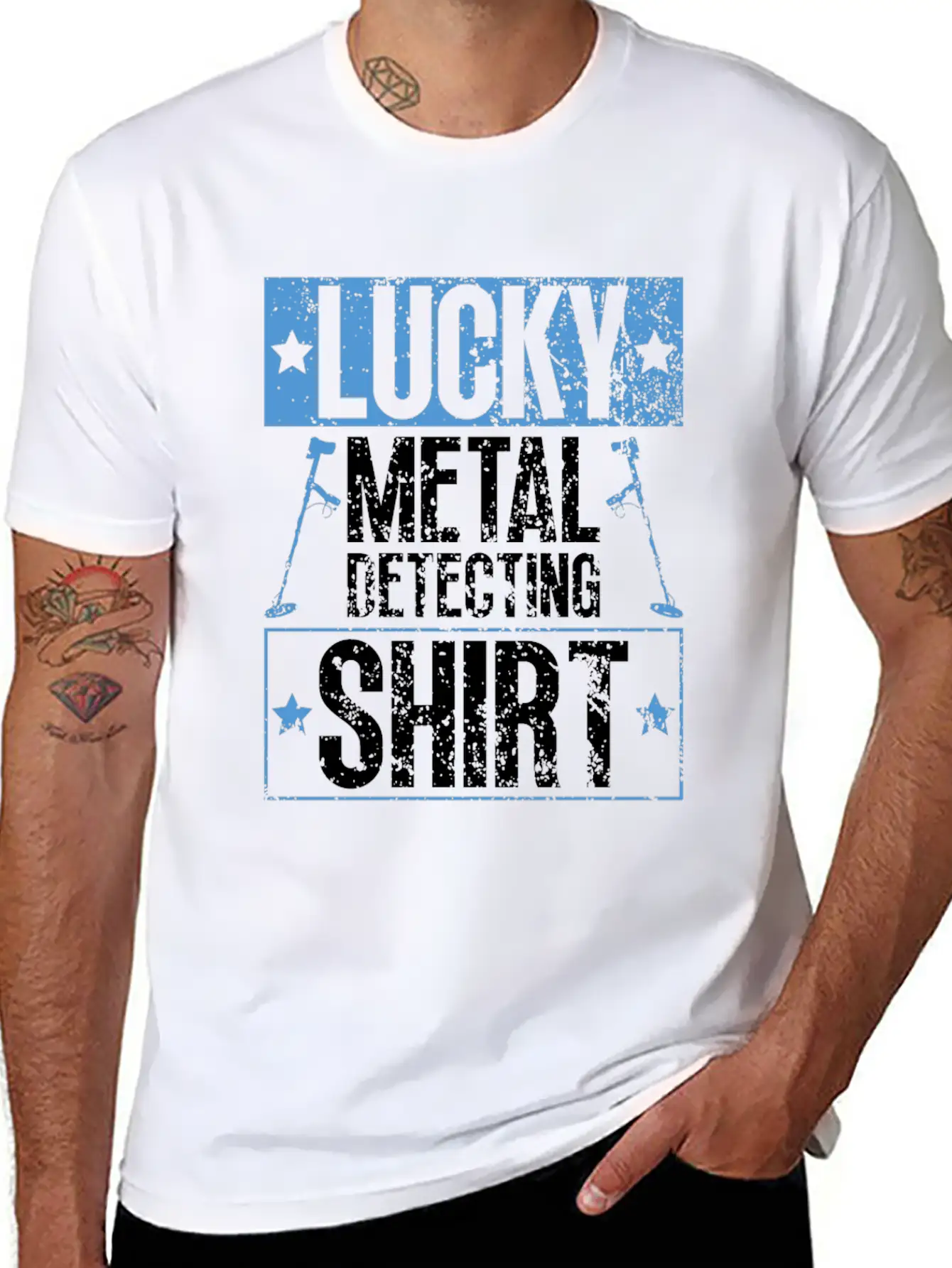 Lucky Metal Detecting Shirt - Metal Detecting Unisex Short Sleeve Soft Cotton T-Shirt – Casual Everyday Wear
