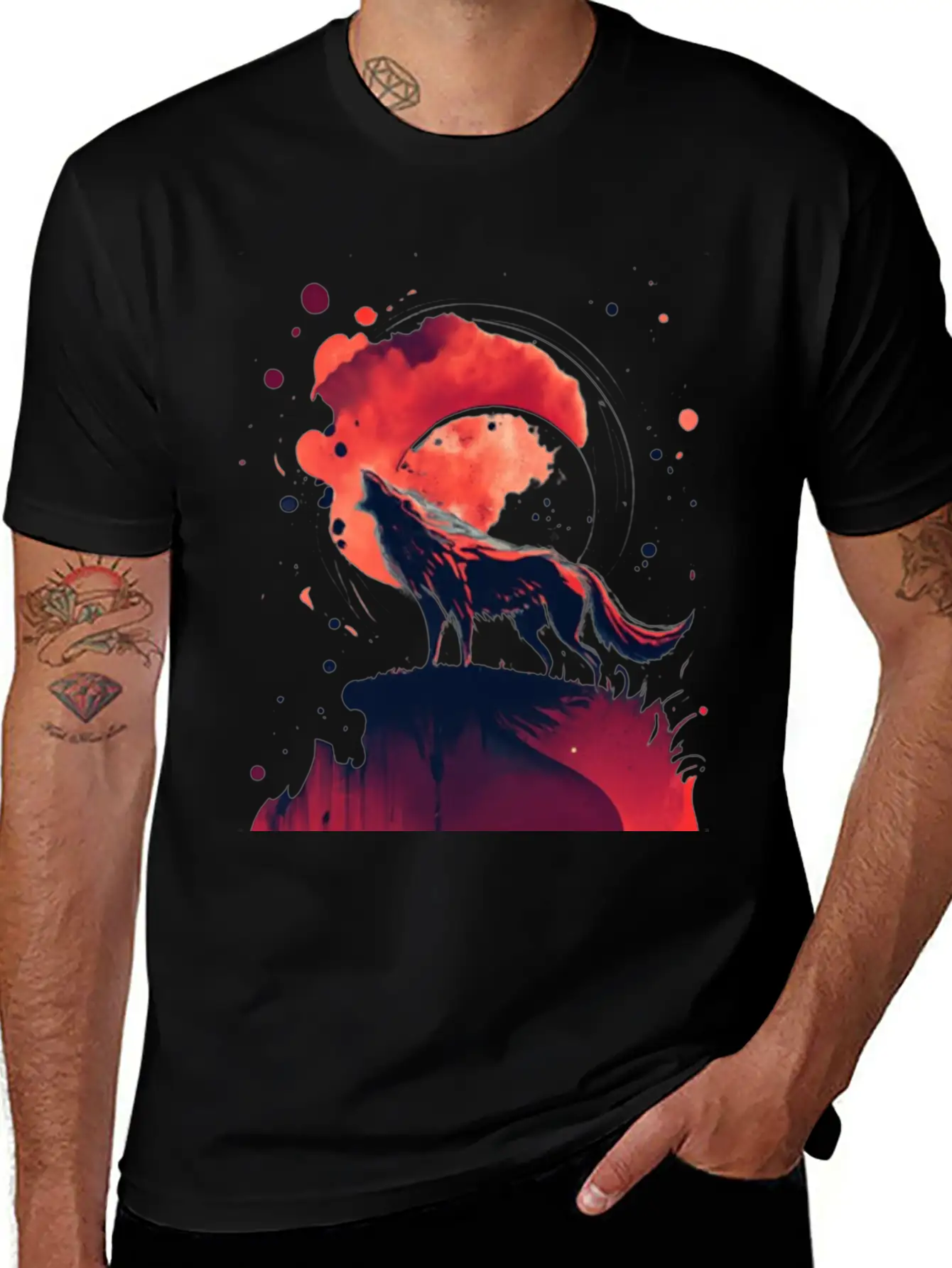 Luna Wolf Silhouette Timeless Short Sleeve Tee – Comfy And Minimalist Design