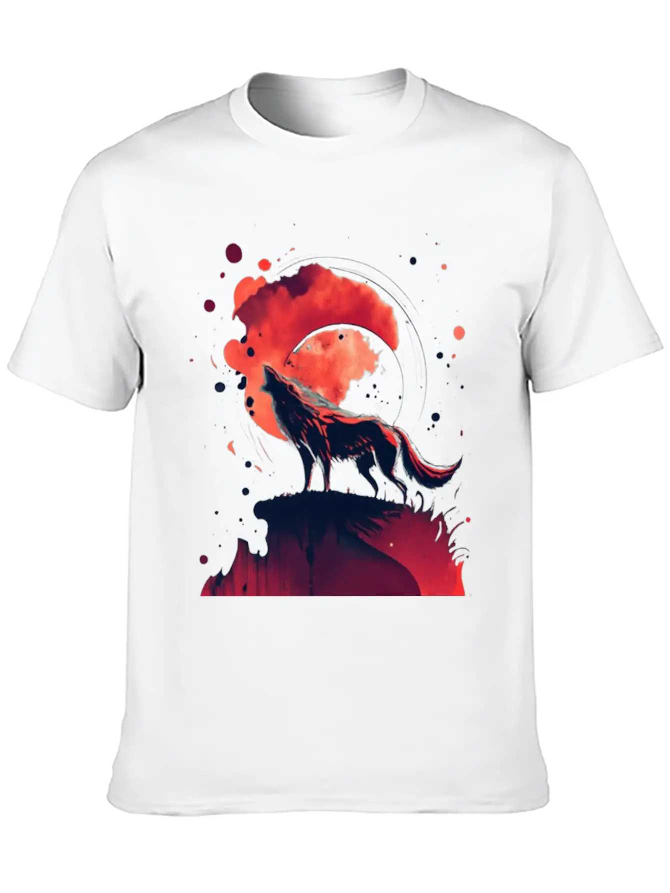 Luna Wolf Silhouette Timeless Short Sleeve Tee – Comfy And Minimalist Design