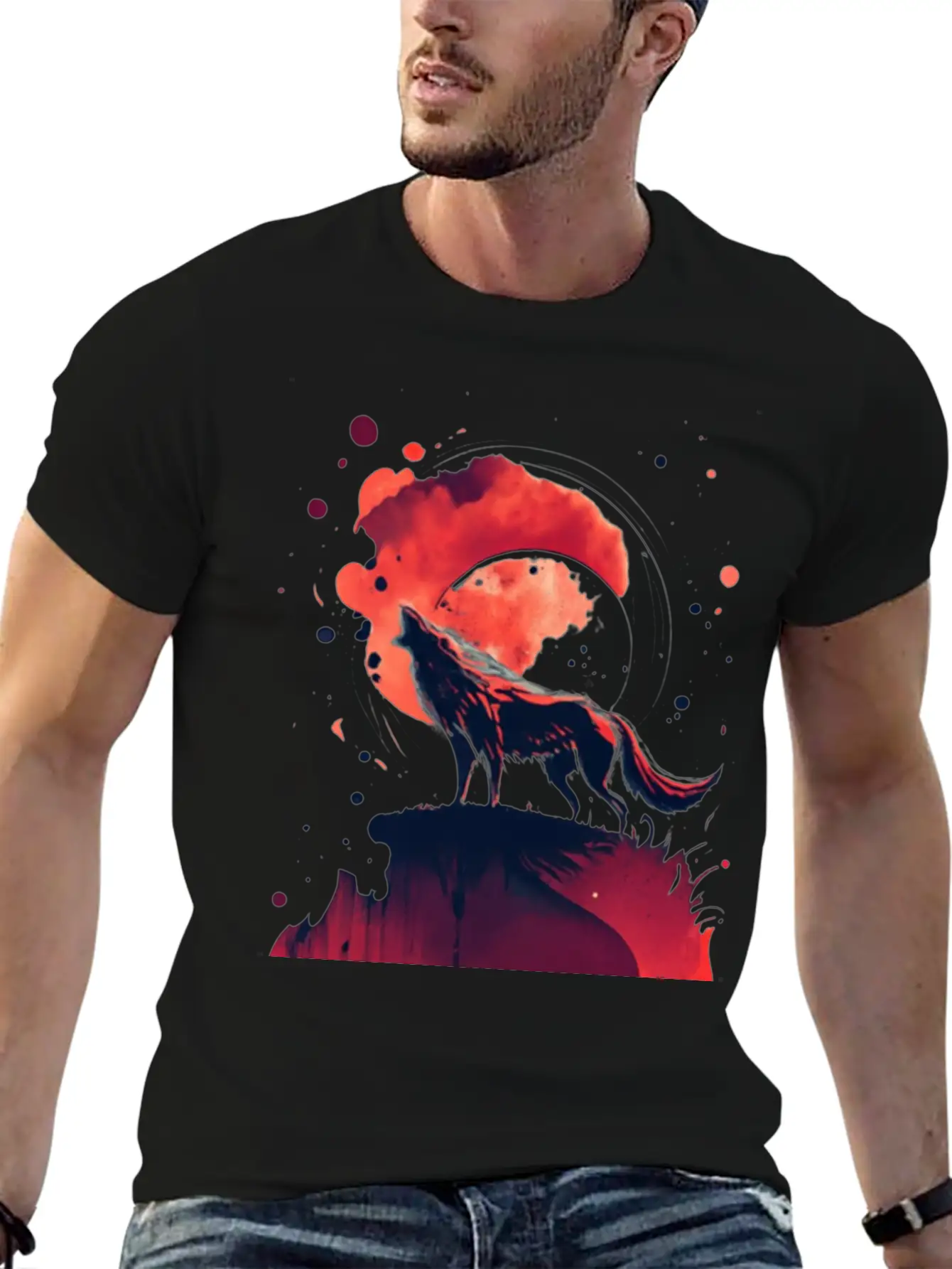 Luna Wolf Silhouette Timeless Short Sleeve Tee – Comfy And Minimalist Design