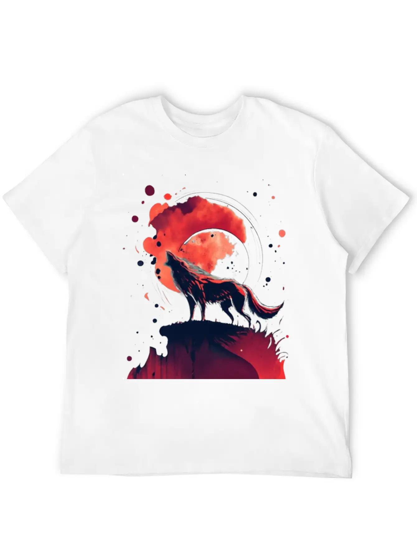 Luna Wolf Silhouette Timeless Short Sleeve Tee – Comfy And Minimalist Design