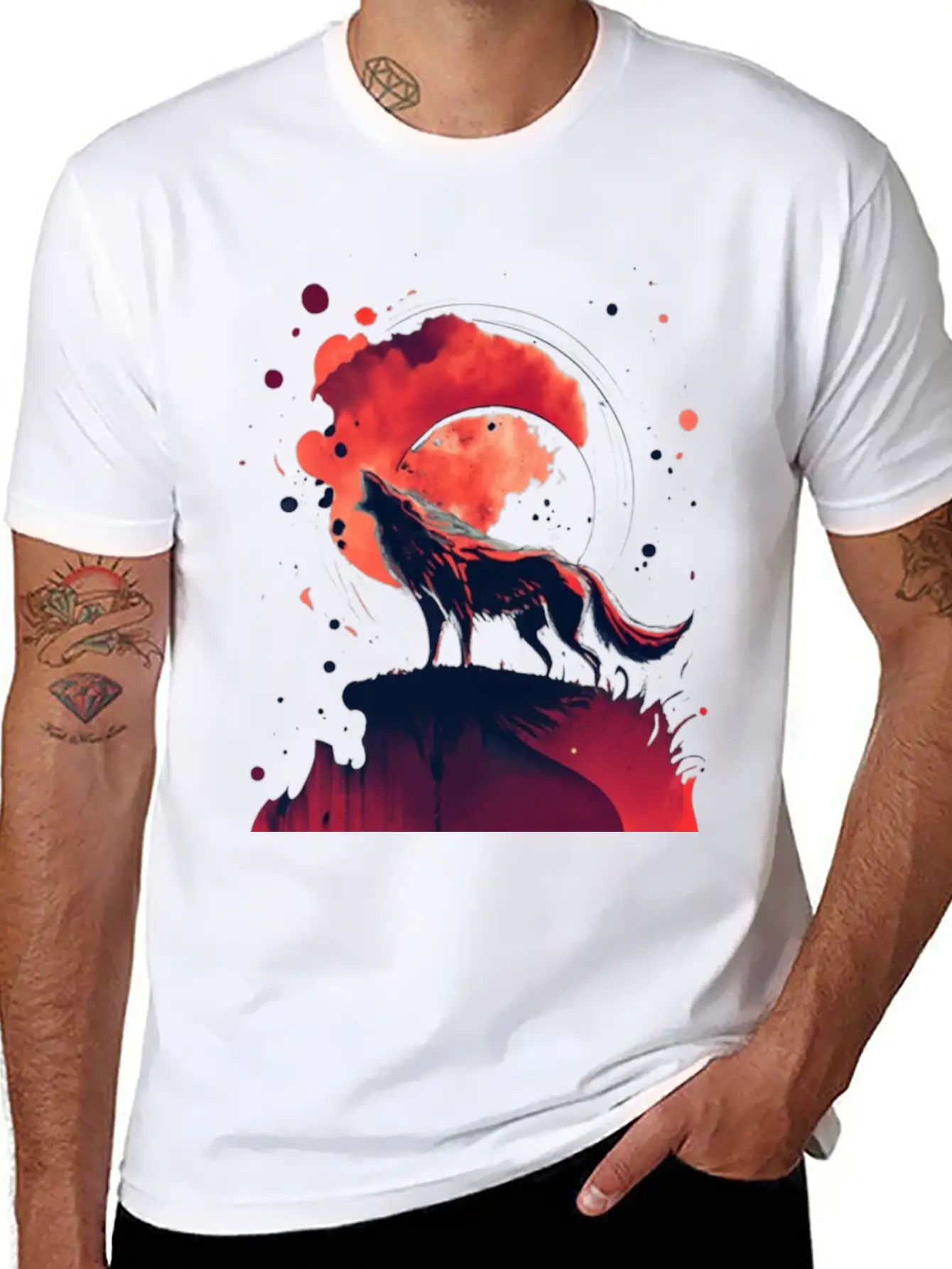 Luna Wolf Silhouette Timeless Short Sleeve Tee – Comfy And Minimalist Design
