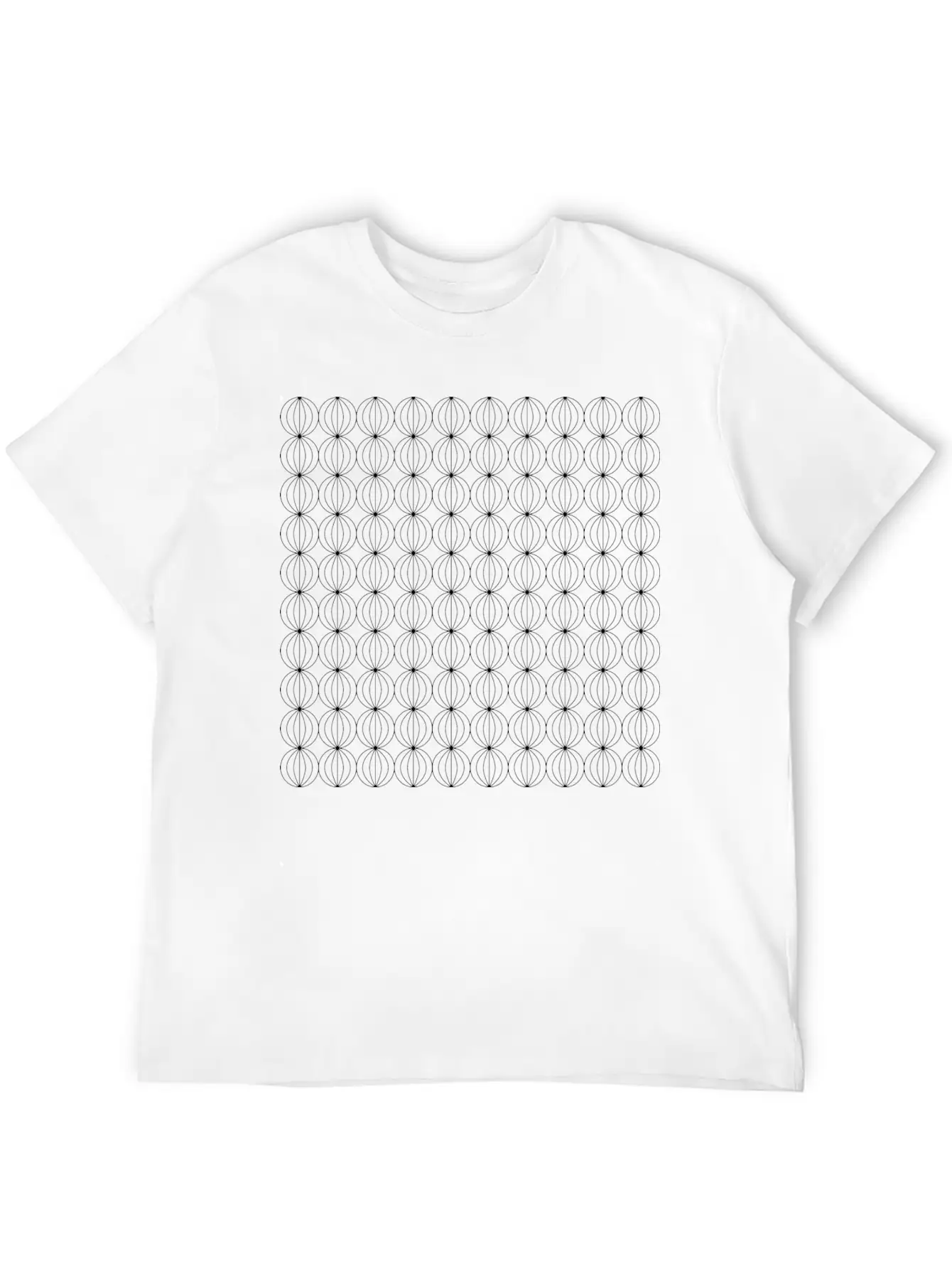 Luxury Geometric Black Circles Comfortable Minimalist Graphic Tee – Summer Style Essential