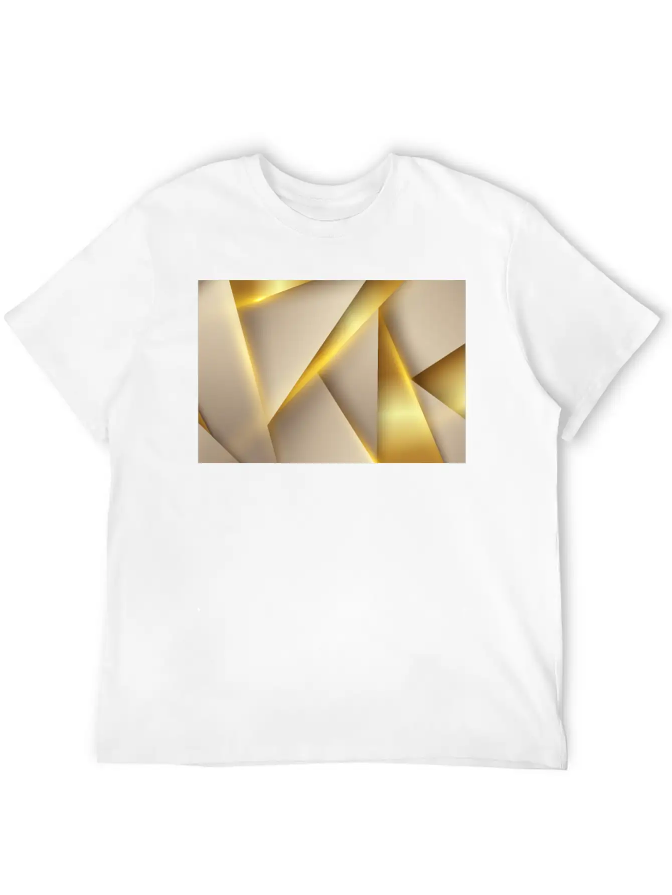 Luxury Golden Shapes Essential Unisex Summer Tee – Soft Cotton Casual Fit