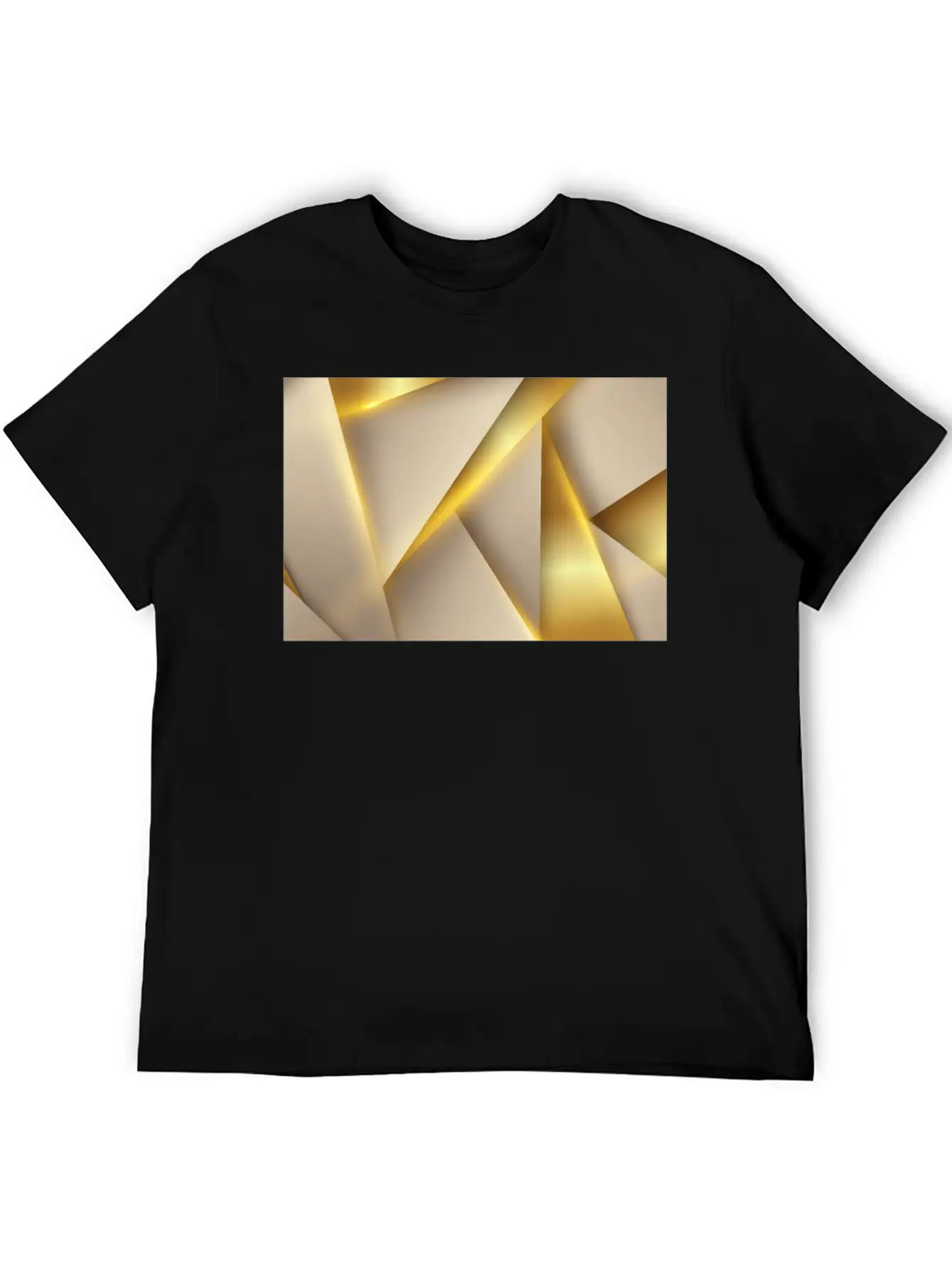 Luxury Golden Shapes Essential Unisex Summer Tee – Soft Cotton Casual Fit