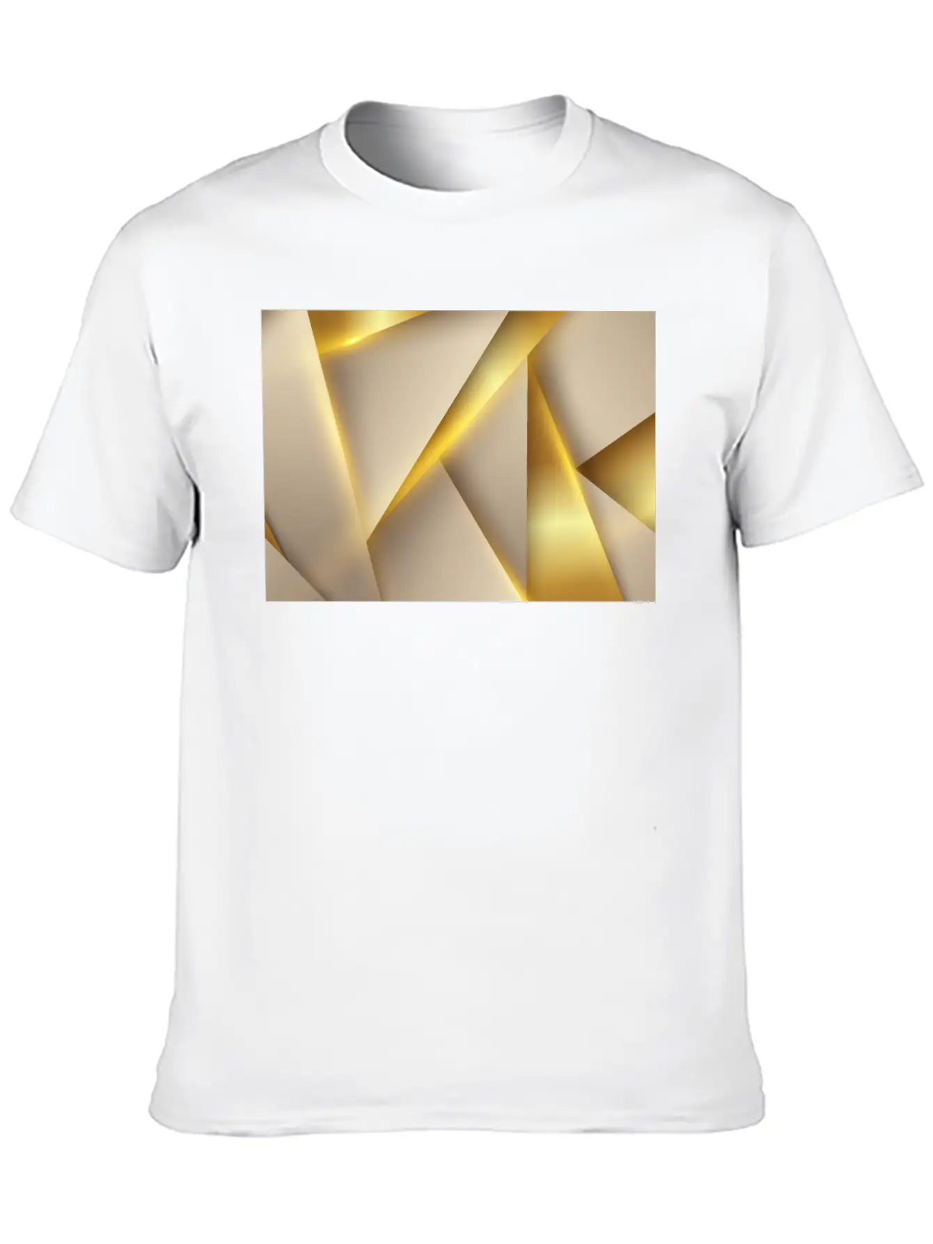 Luxury Golden Shapes Essential Unisex Summer Tee – Soft Cotton Casual Fit