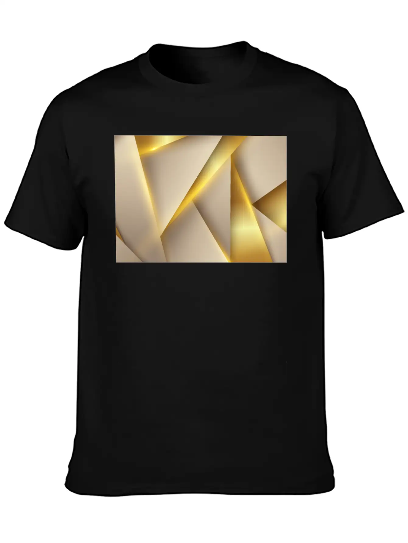 Luxury Golden Shapes Essential Unisex Summer Tee – Soft Cotton Casual Fit