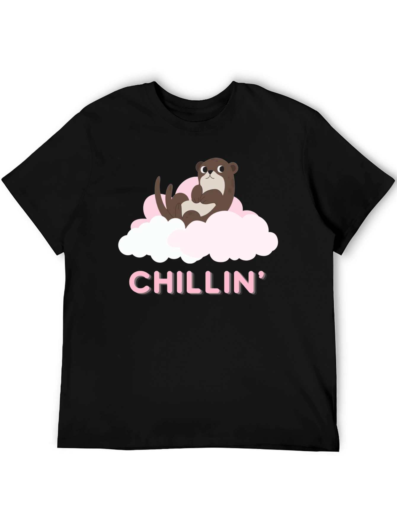 Chillin Otter Tee - Comfortable Black T-Shirt