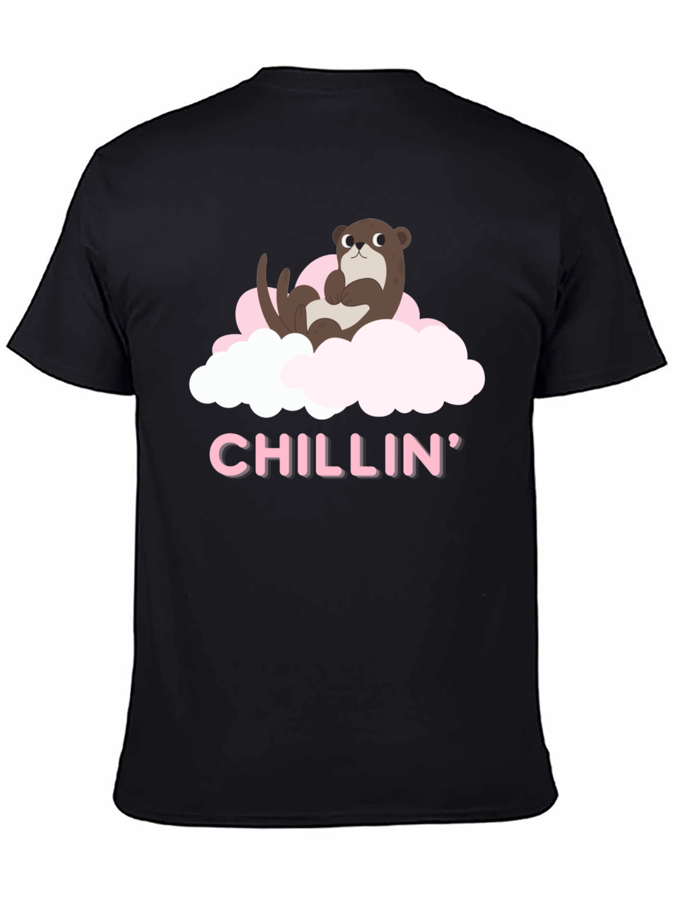 Chillin Otter Tee - Comfortable Black T-Shirt