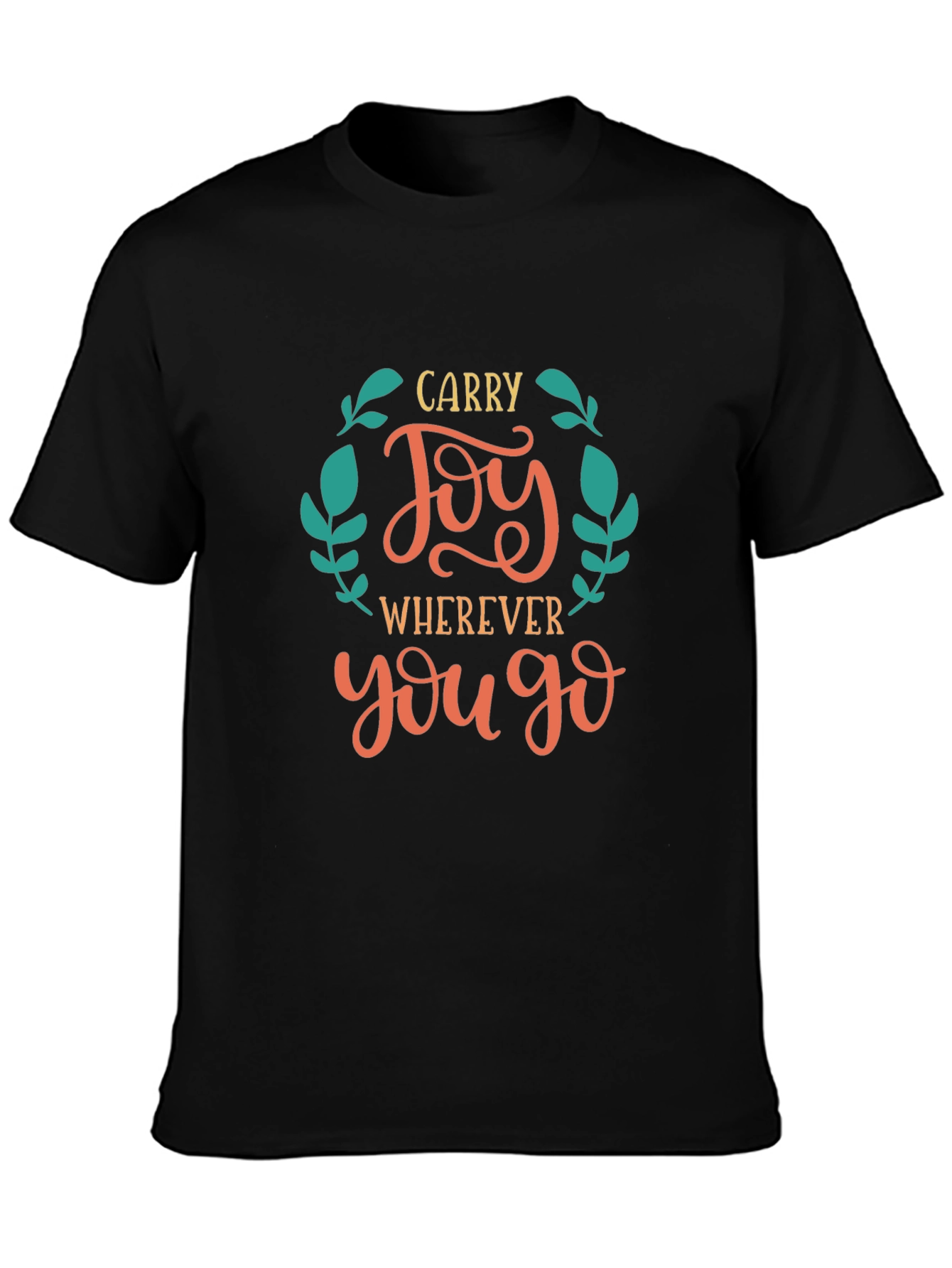 Carry Joy Black Graphic Tee