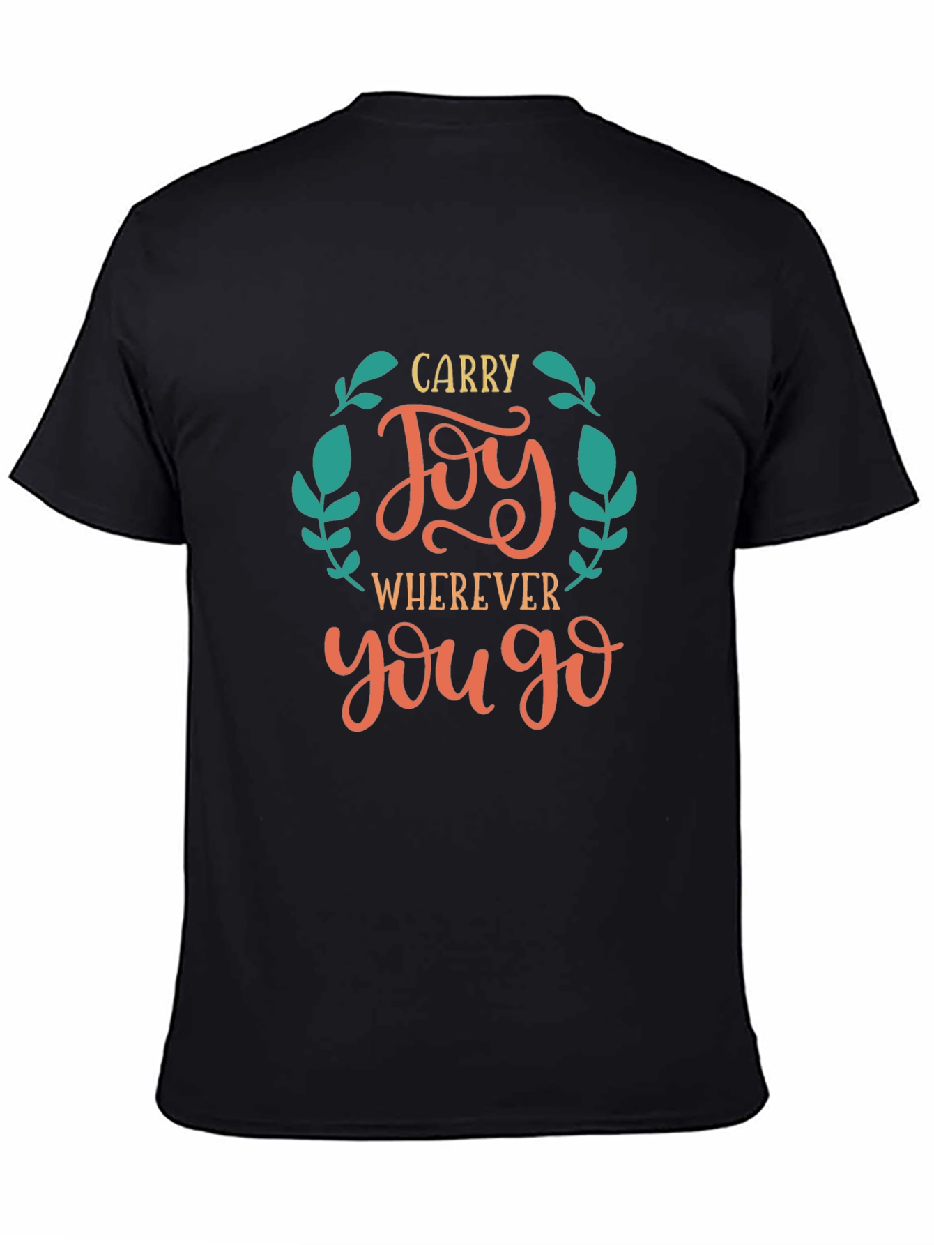 Carry Joy Black Graphic Tee