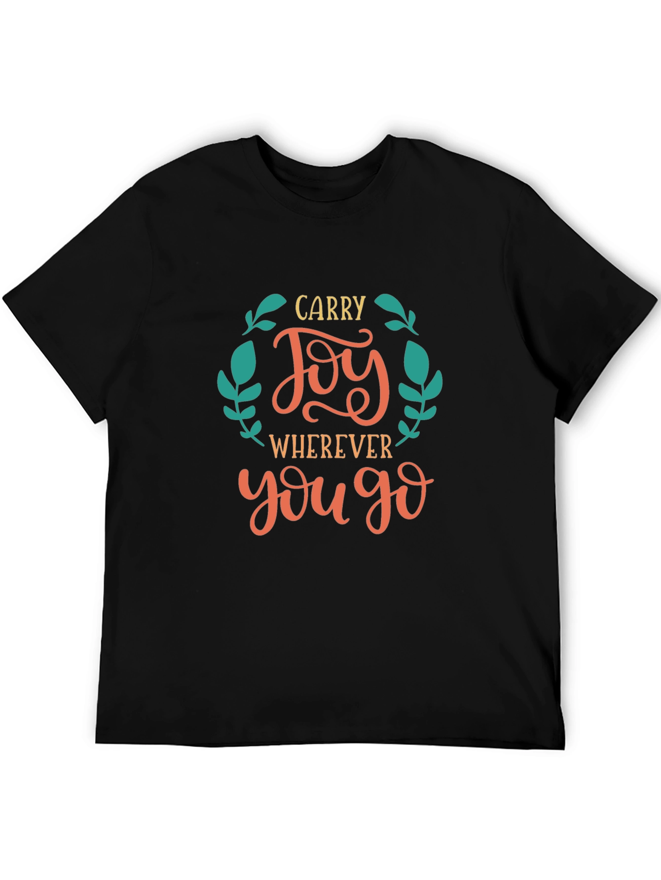 Carry Joy Black Graphic Tee