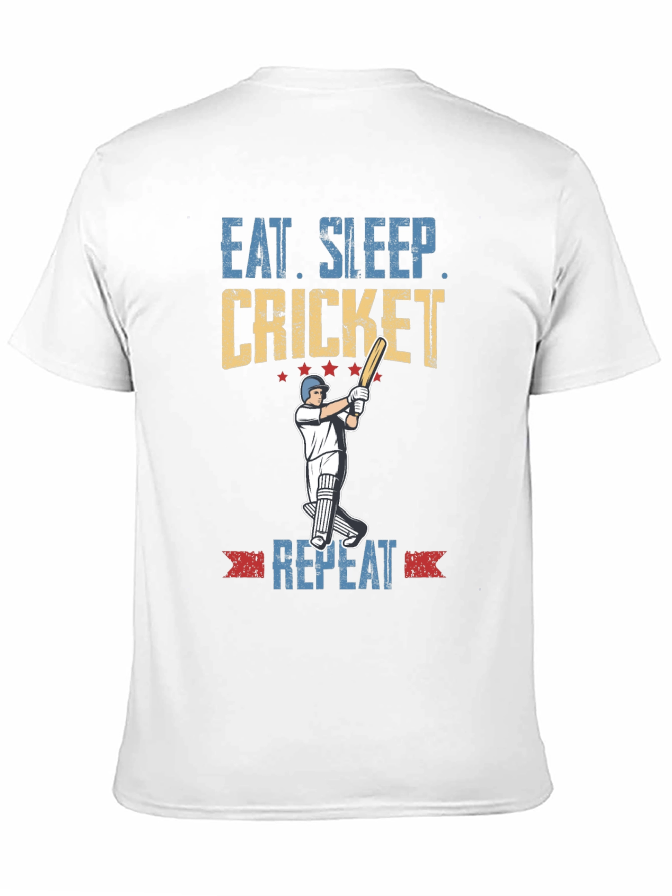 Eat Sleep Cricket Repeat Graphic Tee