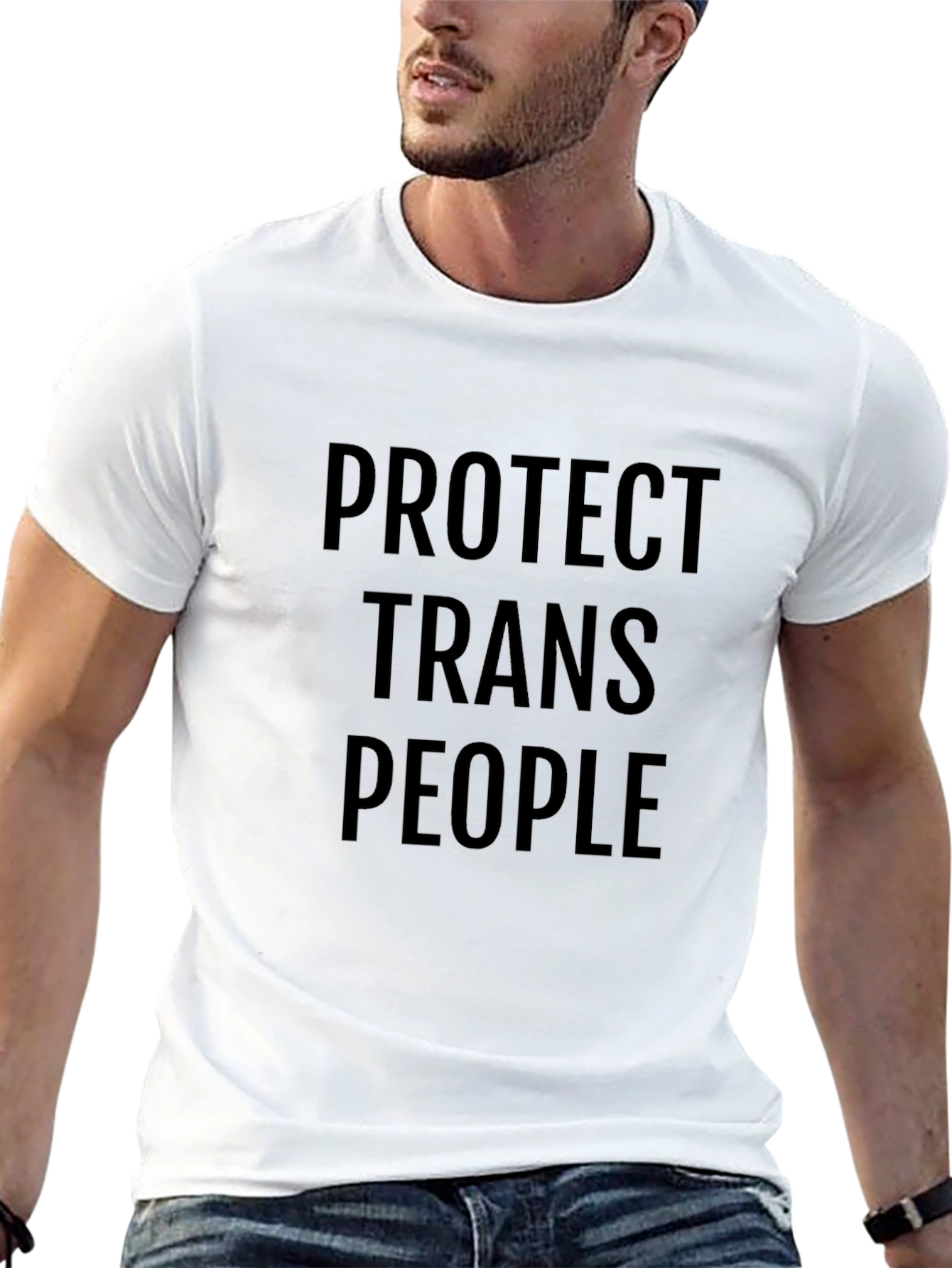 Protect Trans People Black Graphic T-Shirt