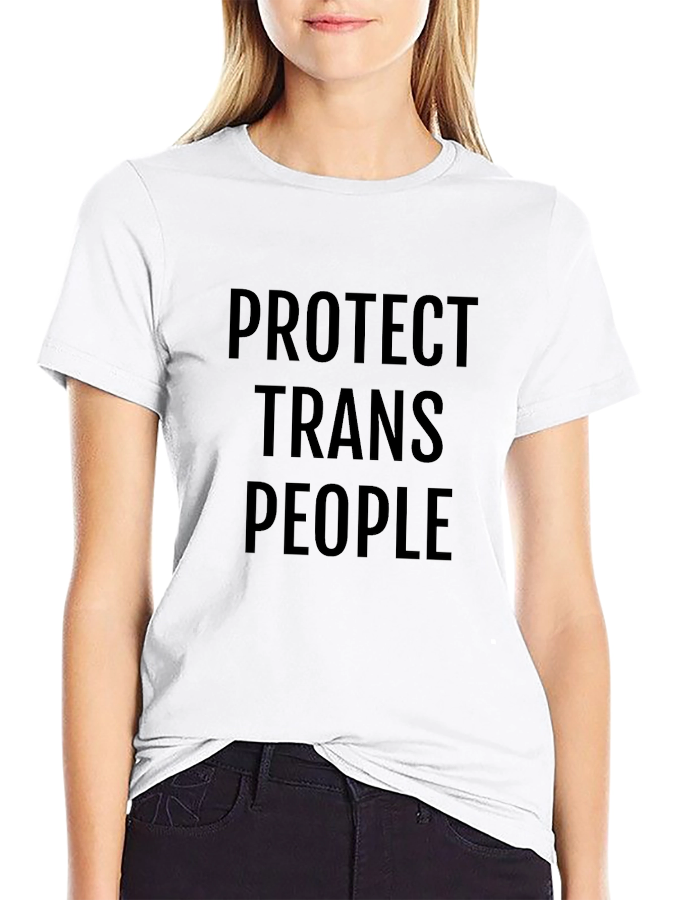 Protect Trans People Black Graphic T-Shirt