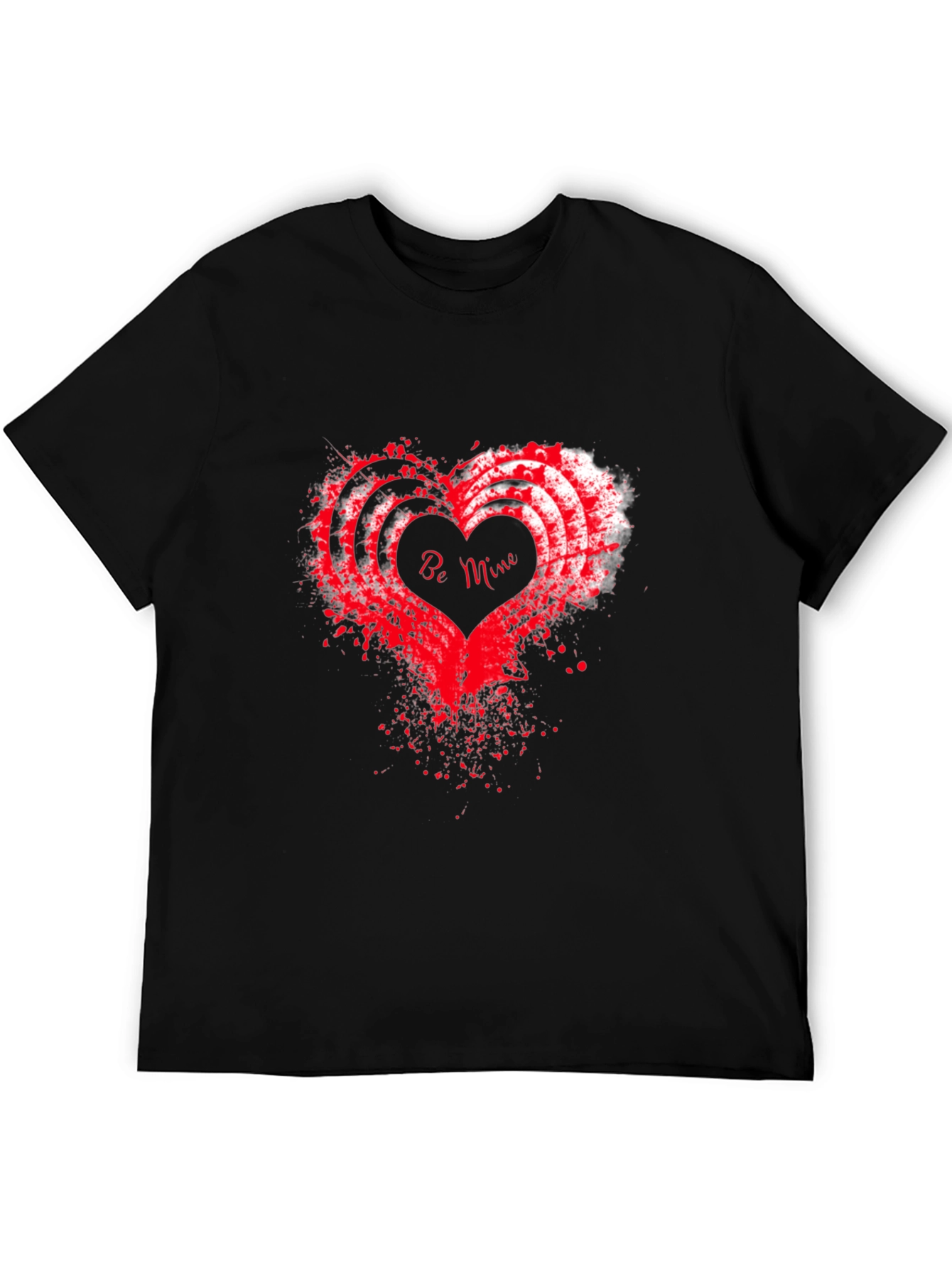 Be Mine Heart Valentines Day Graphic Tee