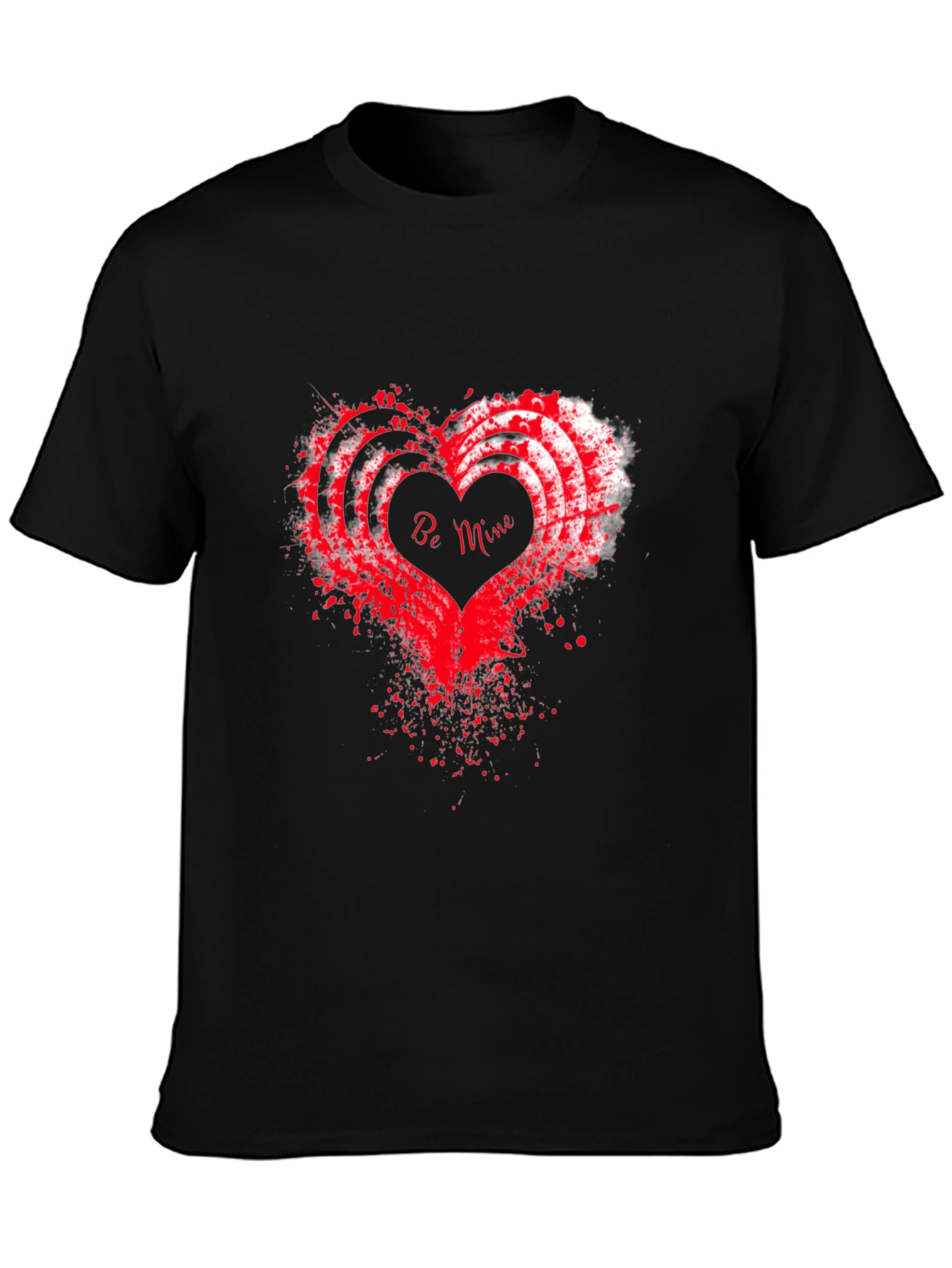 Be Mine Heart Valentines Day Graphic Tee