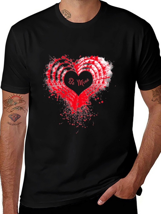 Be Mine Heart Valentines Day Graphic Tee