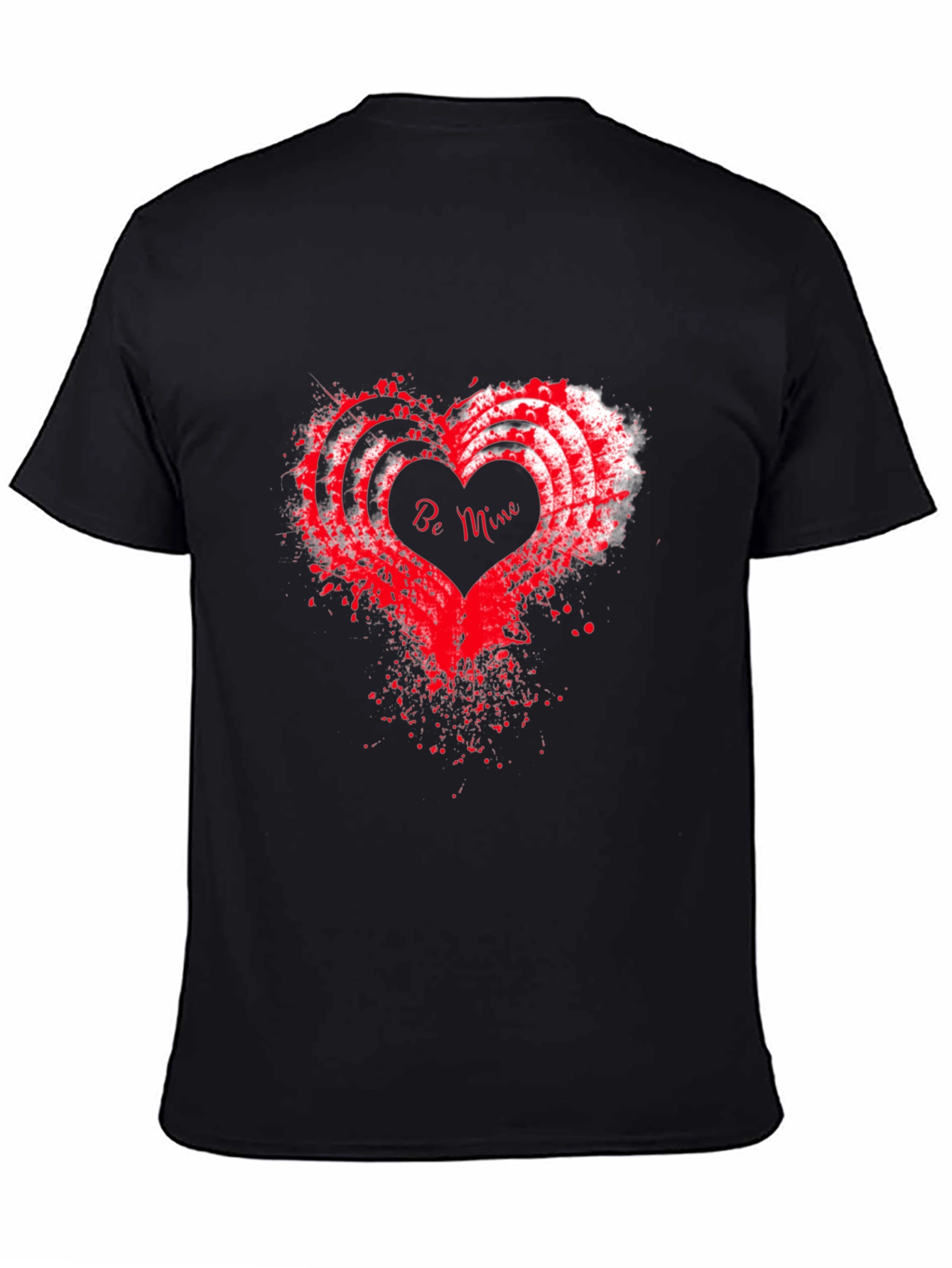 Be Mine Heart Valentines Day Graphic Tee