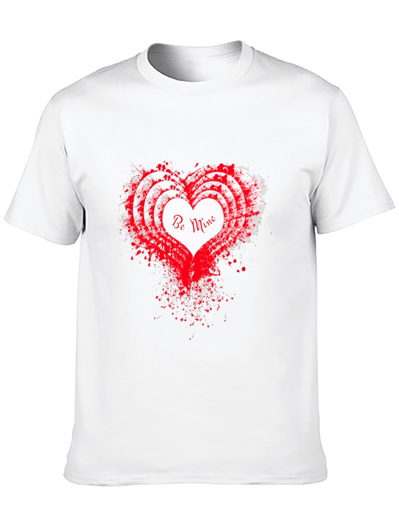 Be Mine Heart Valentines Day Graphic Tee