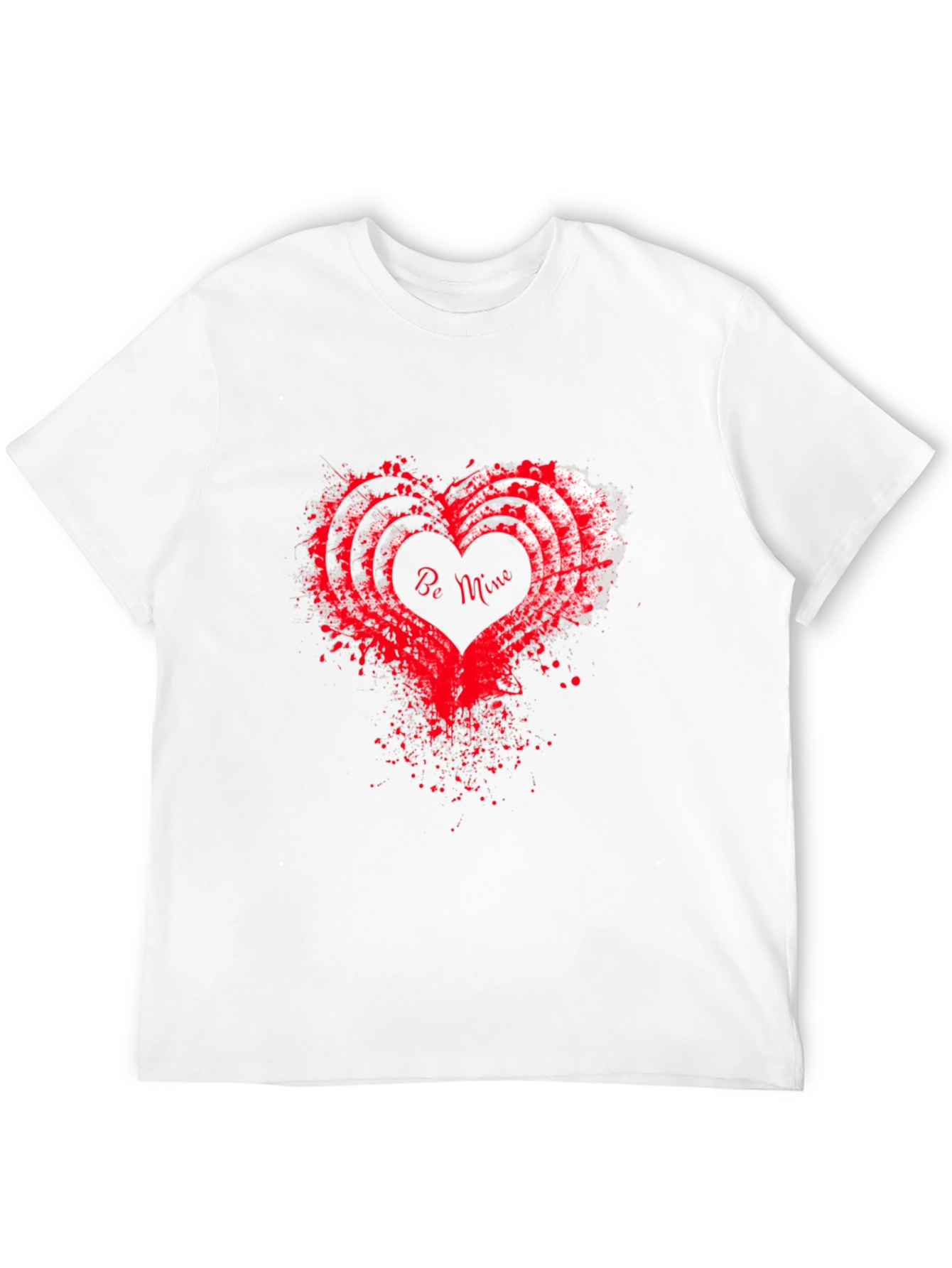 Be Mine Heart Valentines Day Graphic Tee