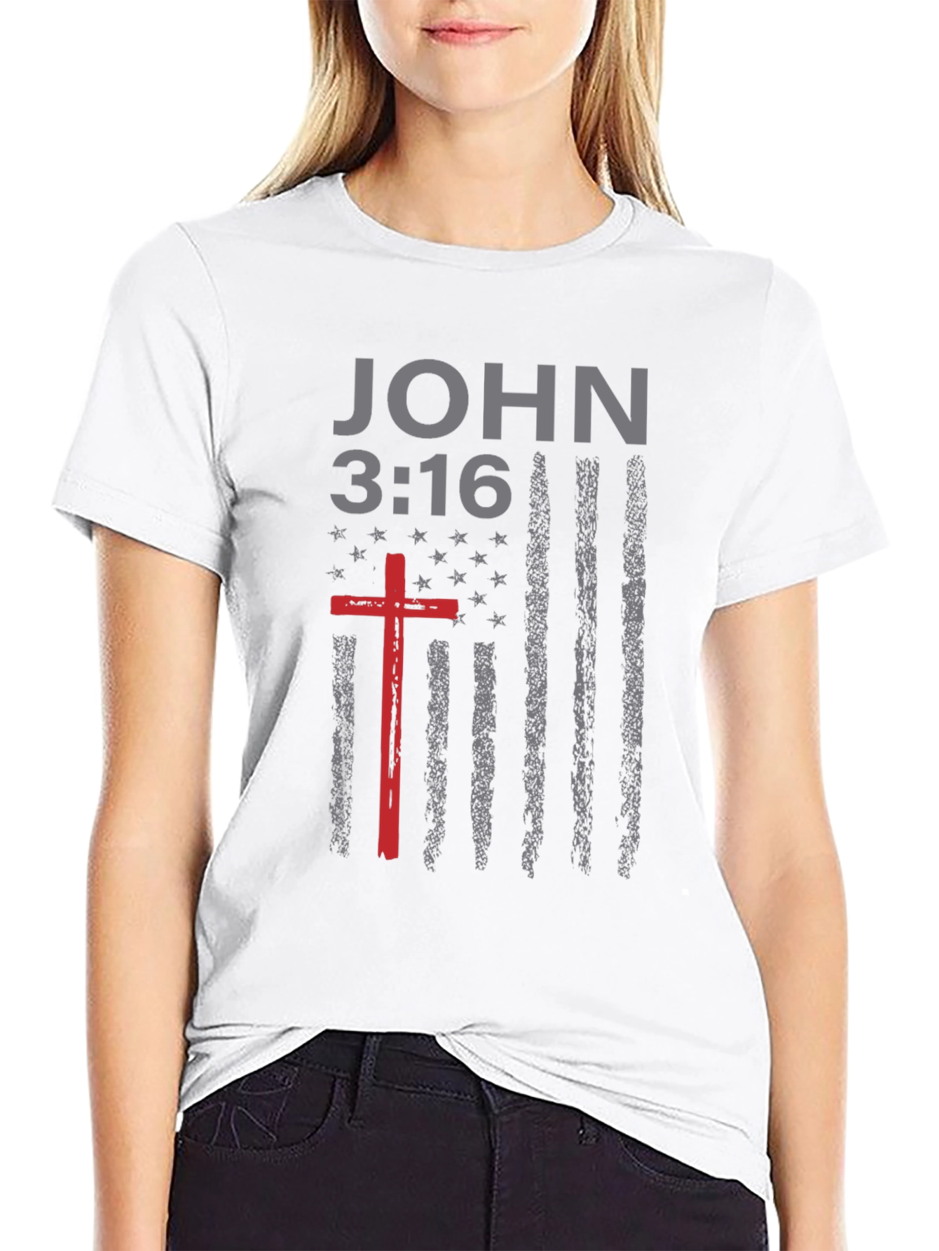 John 3:16 Christian Flag T-Shirt