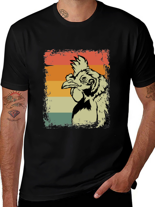Retro Chicken T-Shirt - Vintage Style Graphic Tee